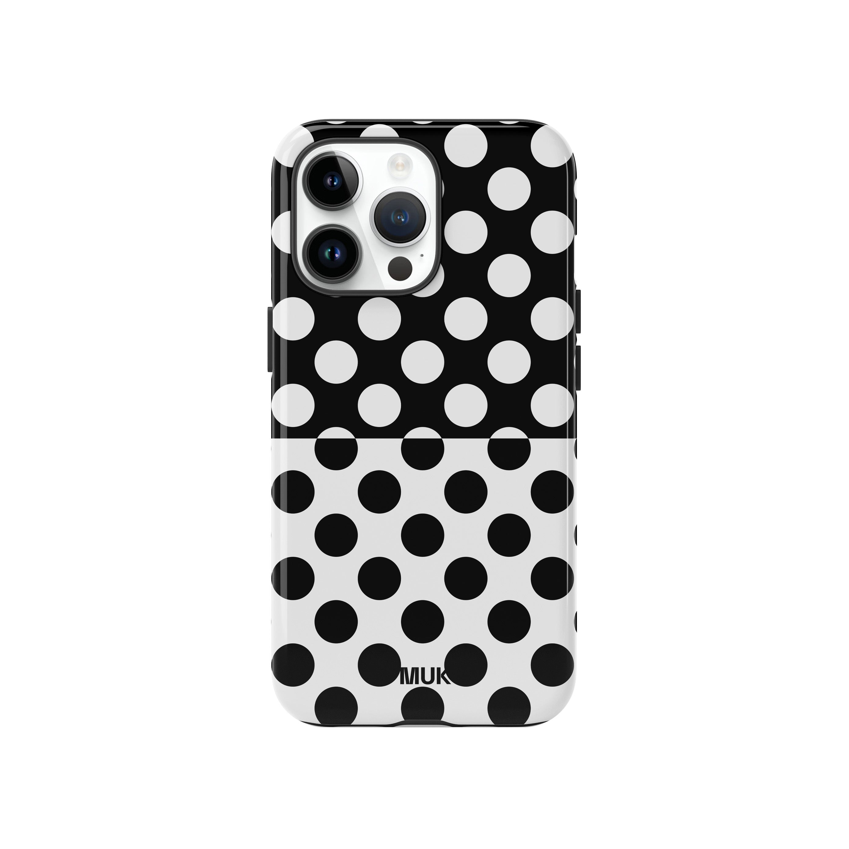 Funda de móvil Tough Magsafe - Half Dots Black and White
