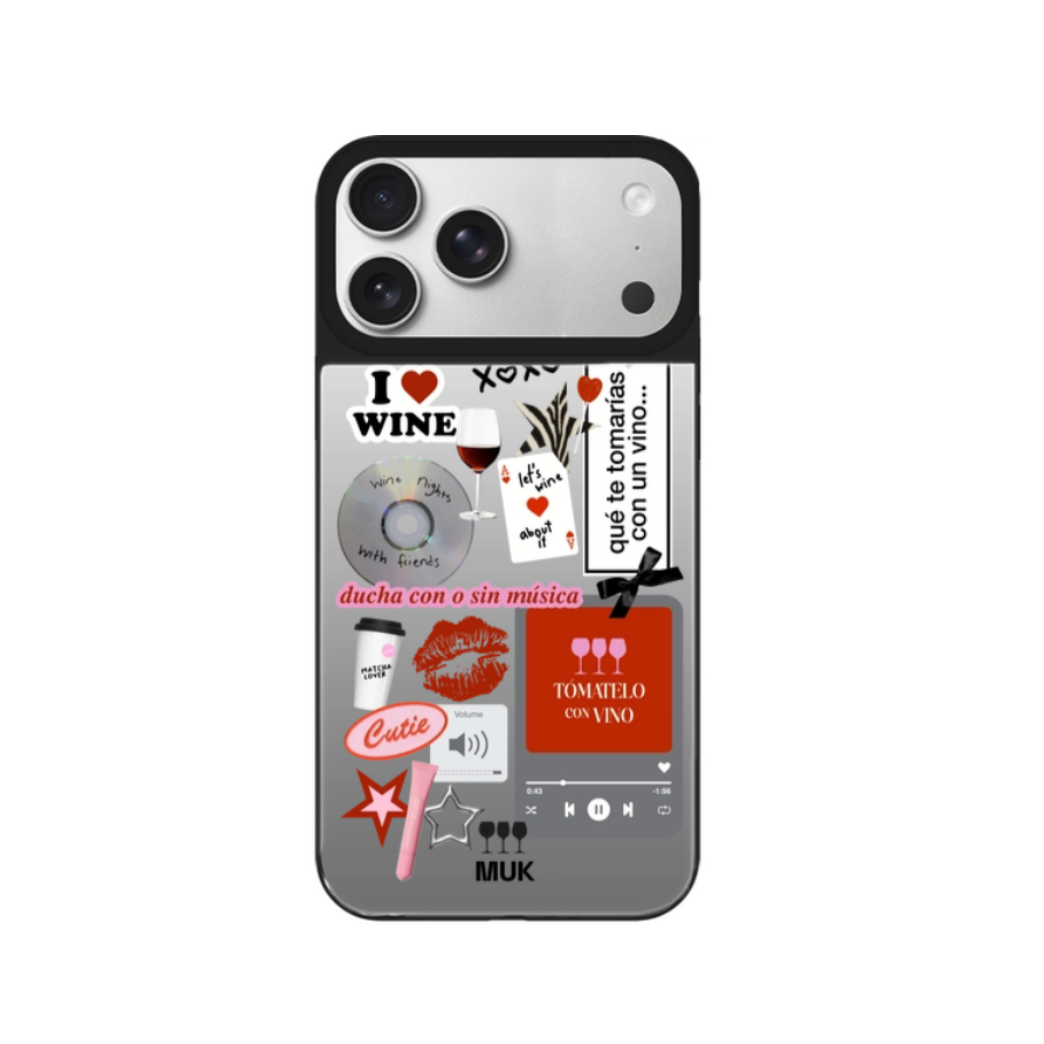 Funda de móvil Stickers Mirror - Tómatelo con vino