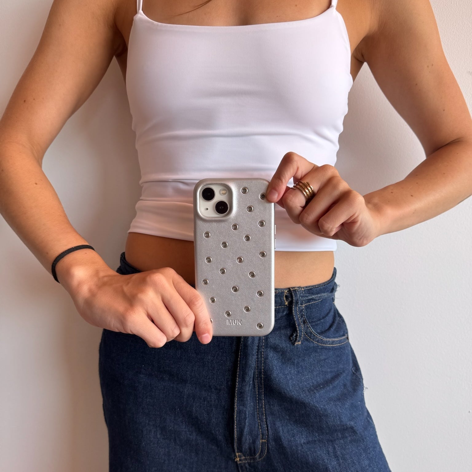 Silver Eyelets Case