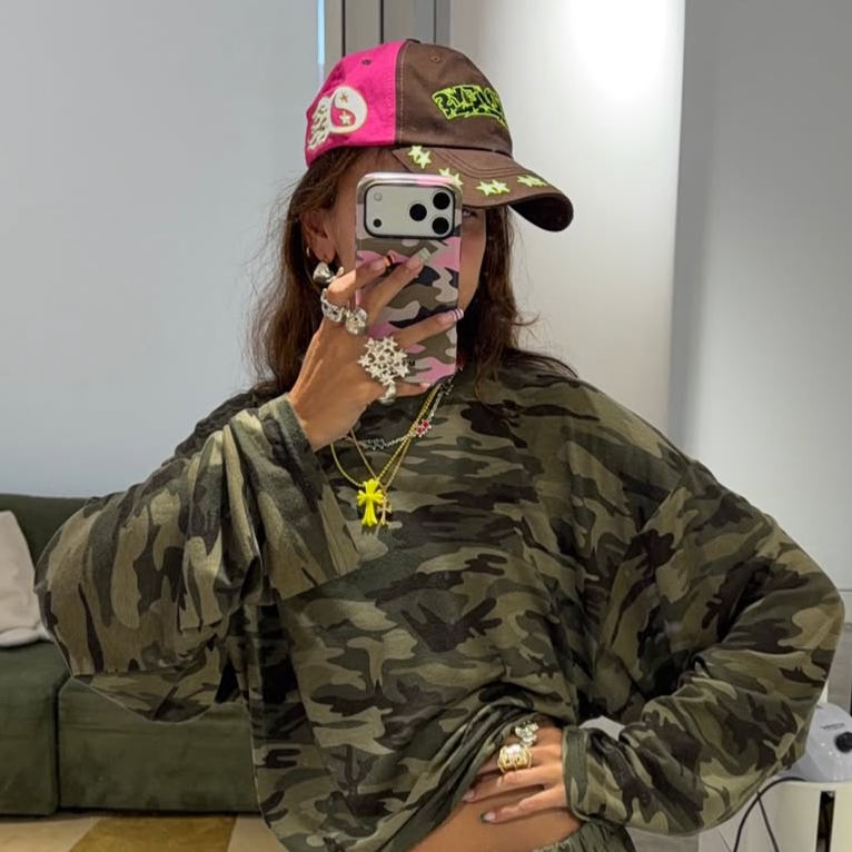 Funda de móvil Tough Magsafe - Camo Green Pink