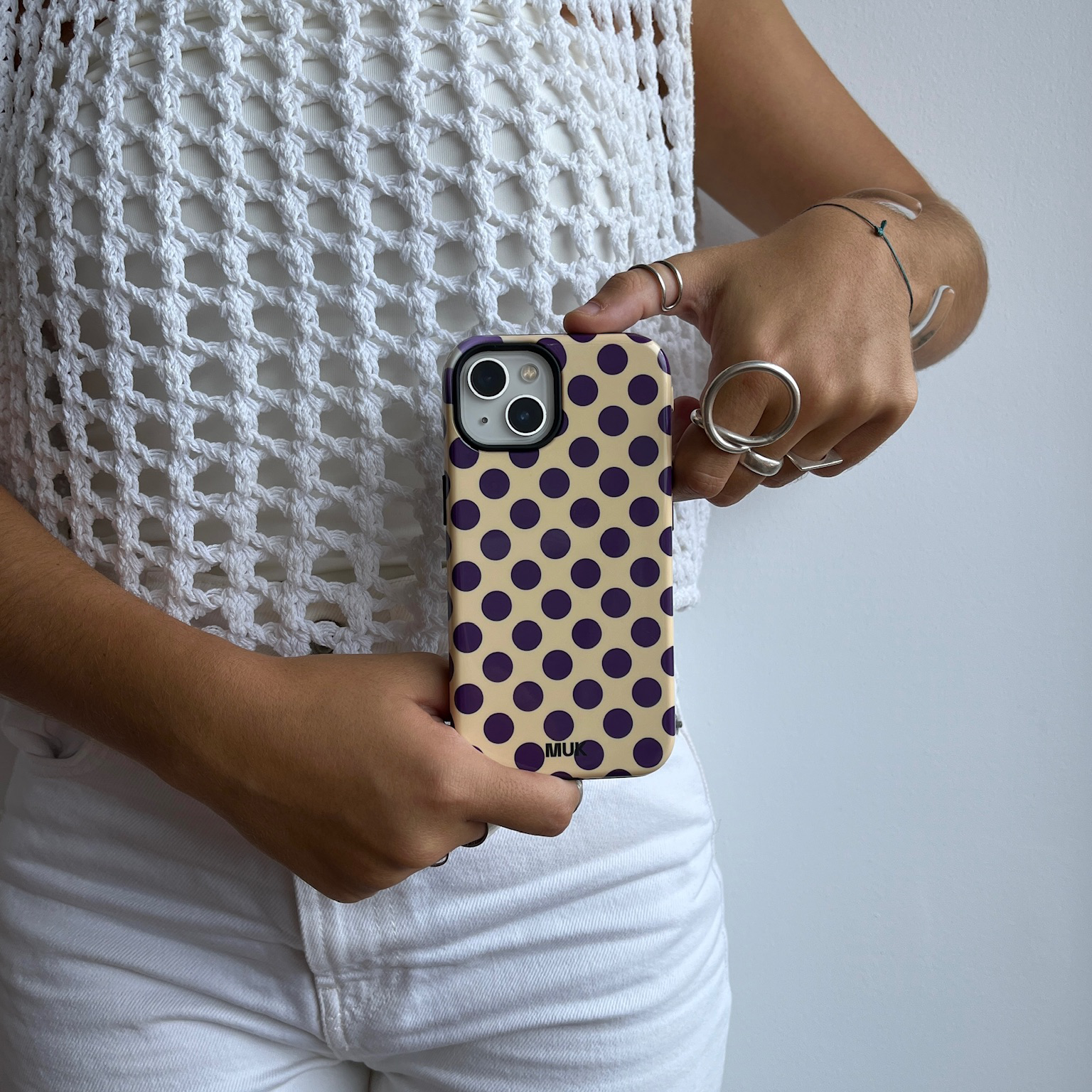 Tough Magsafe Phone Case - Small Dots Yellow