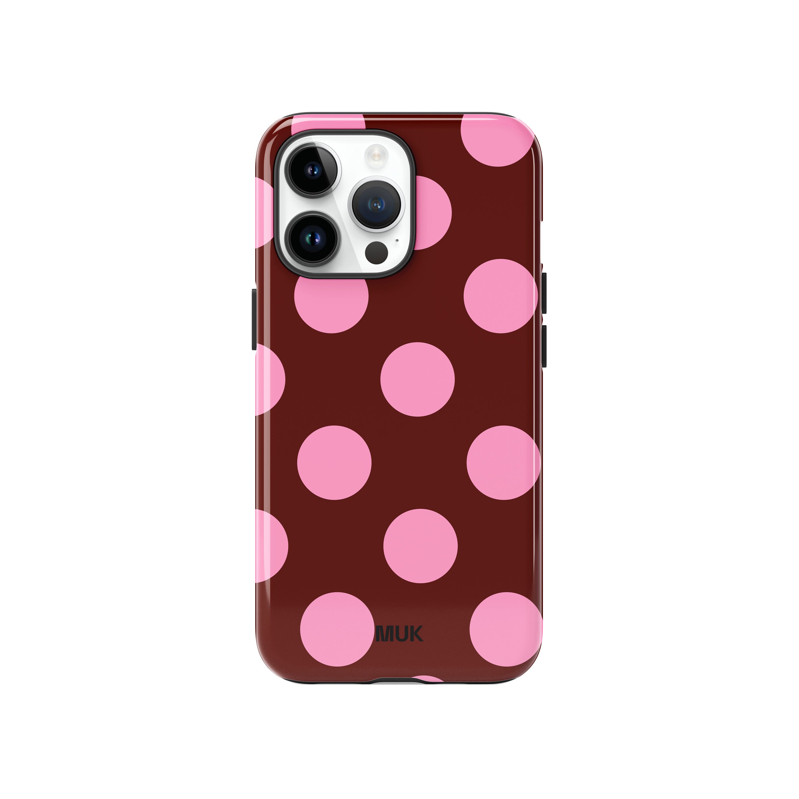 Funda de móvil Tough Magsafe - Big Dots Brown Pink