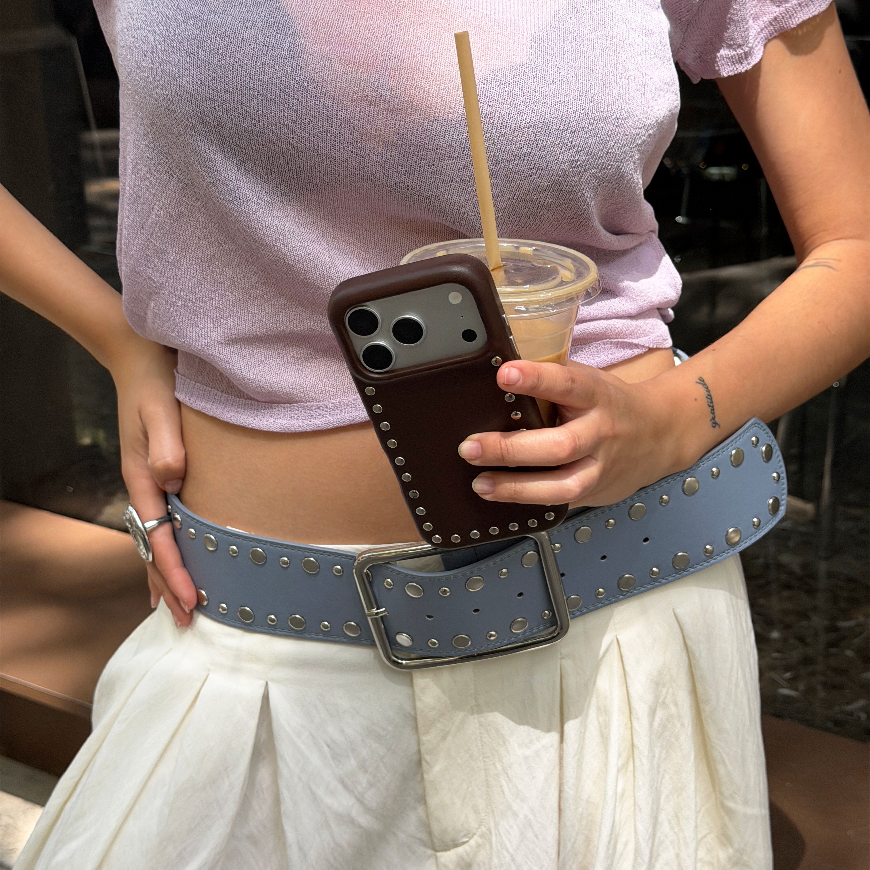 Funda de móvil Brown Studs Case