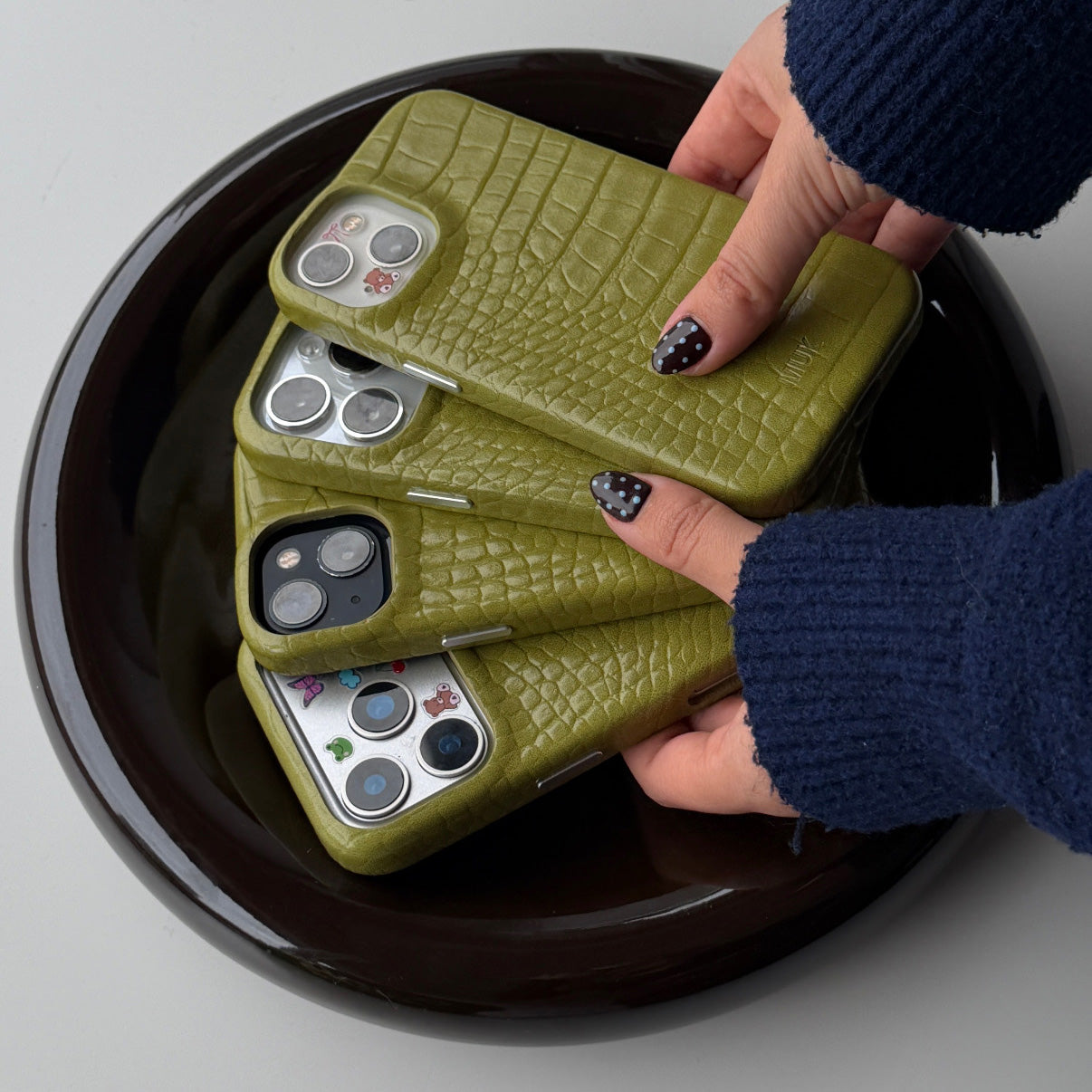 Funda de móvil Crocodile Print - Green