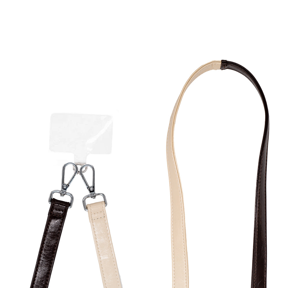 Leather Half Cream Mocca Strap