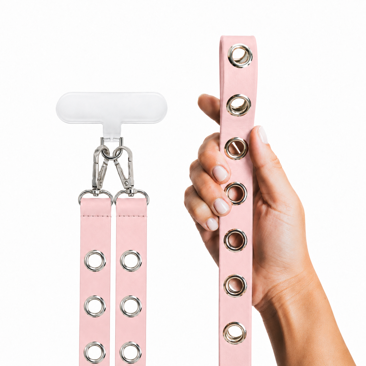 Cuerda piel tachas - Pink