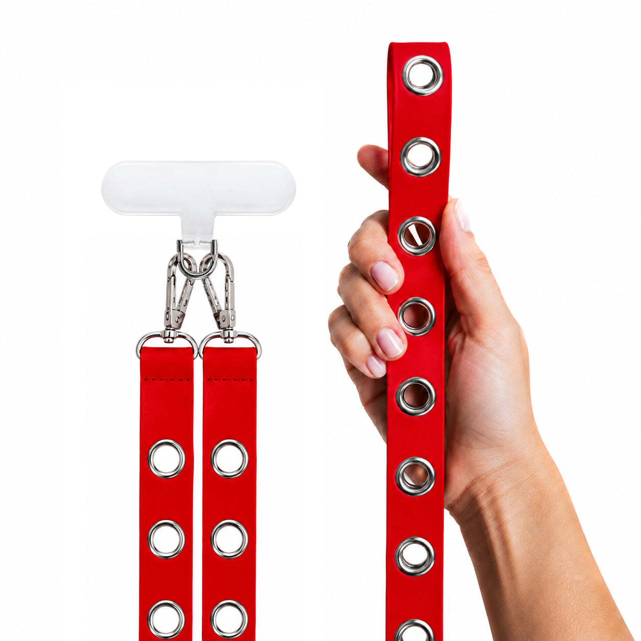Cuerda piel tachas - Red