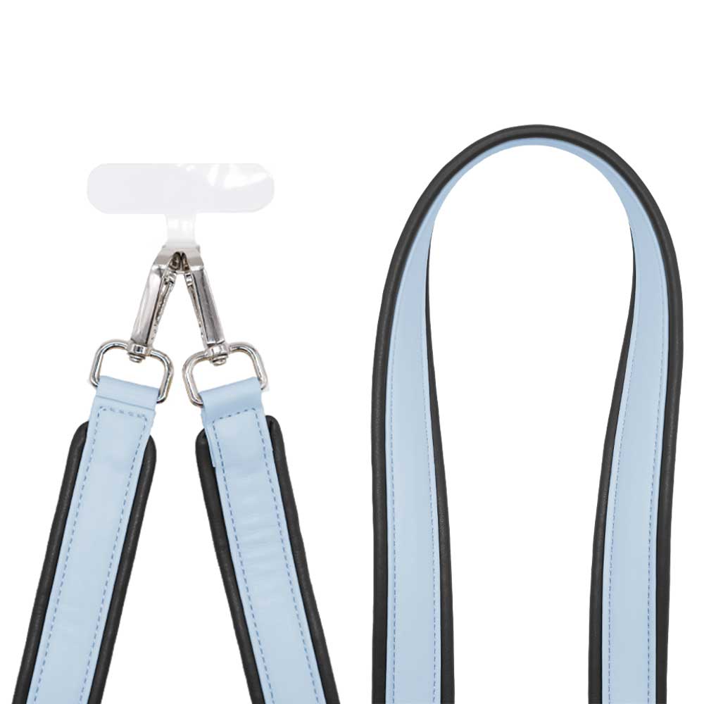 Cuerda piel bicolor - Blue Brown