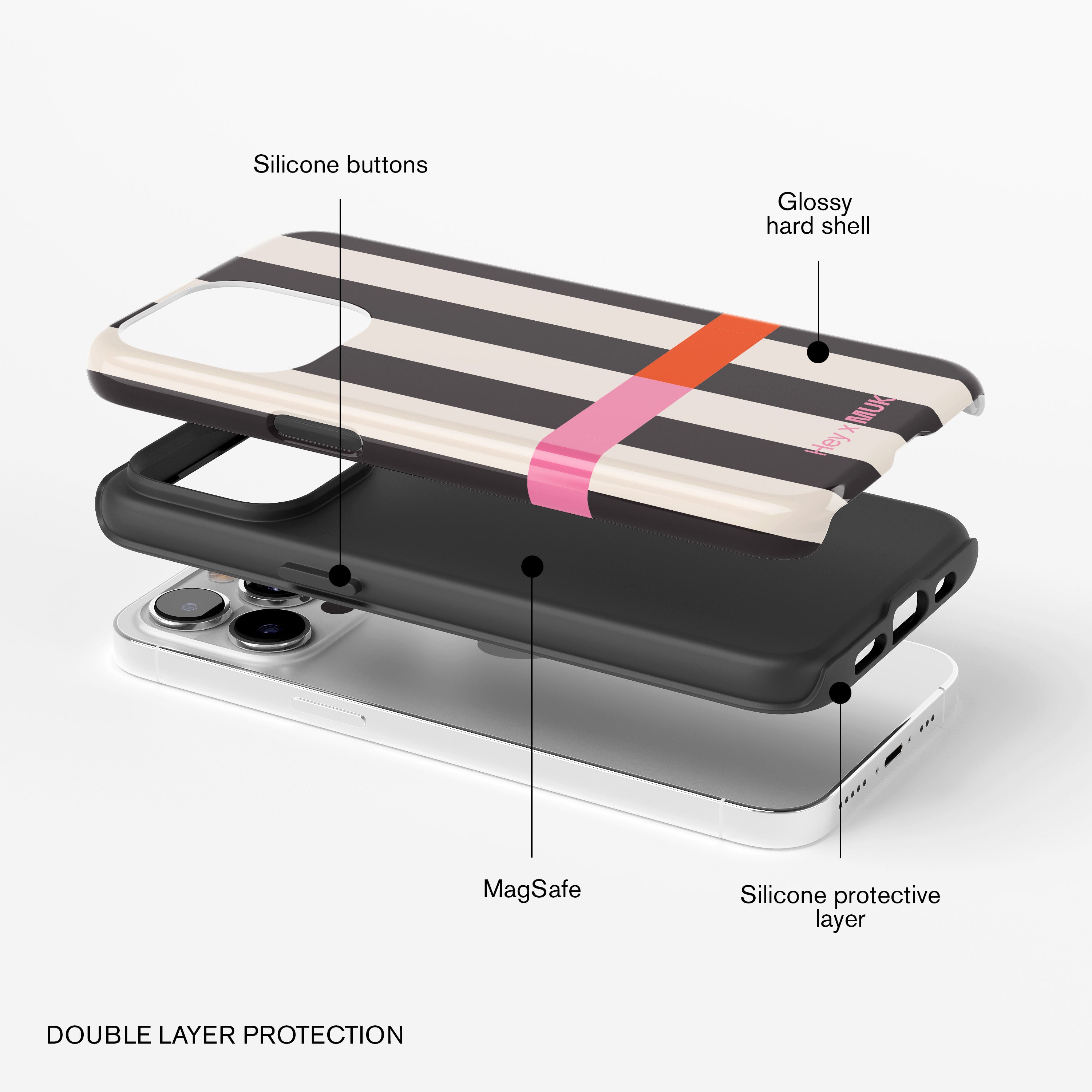 Funda de móvil Tough Magsafe - Stripes - Hey x Muk