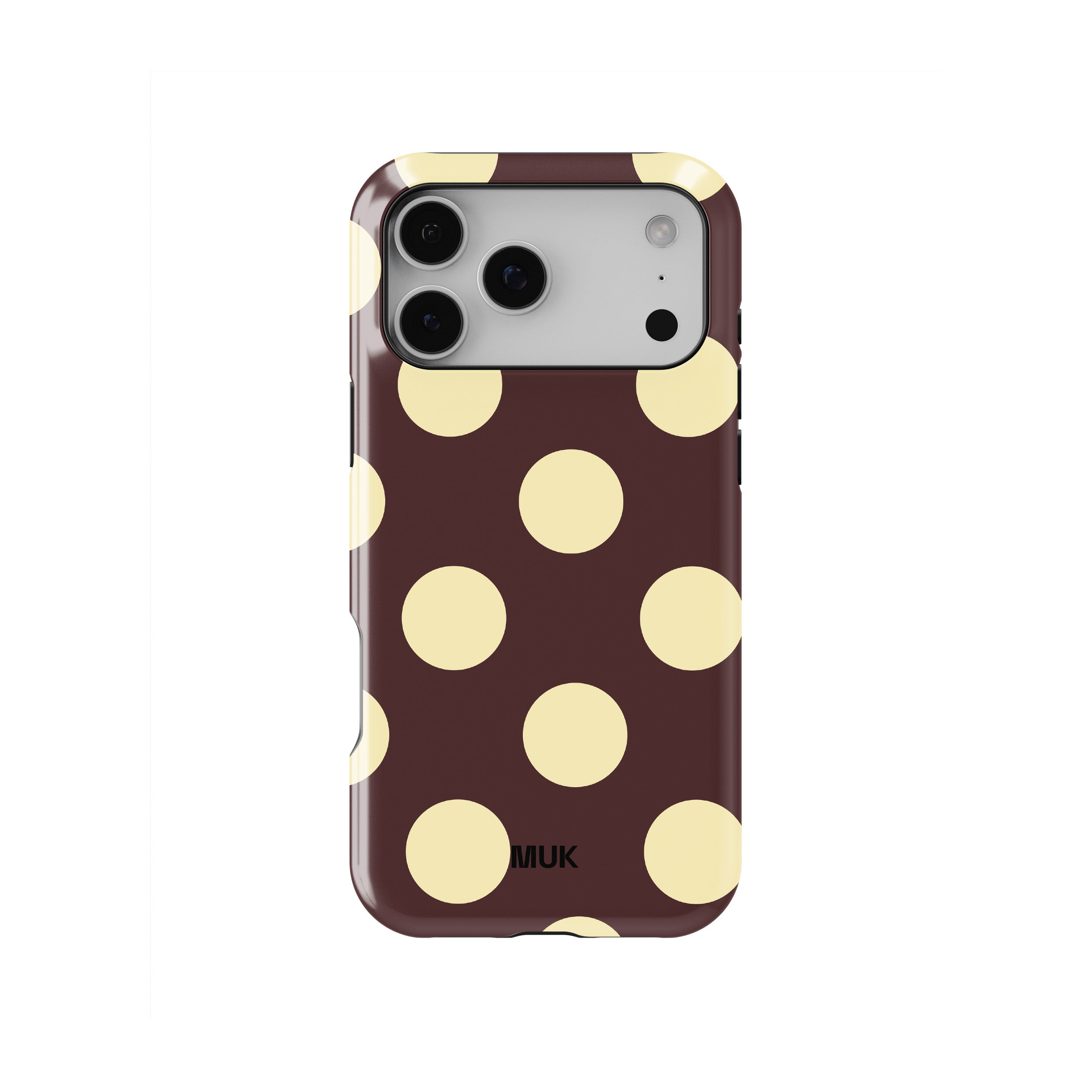 Funda de móvil Tough Magsafe- Big Dots Brown Yellow