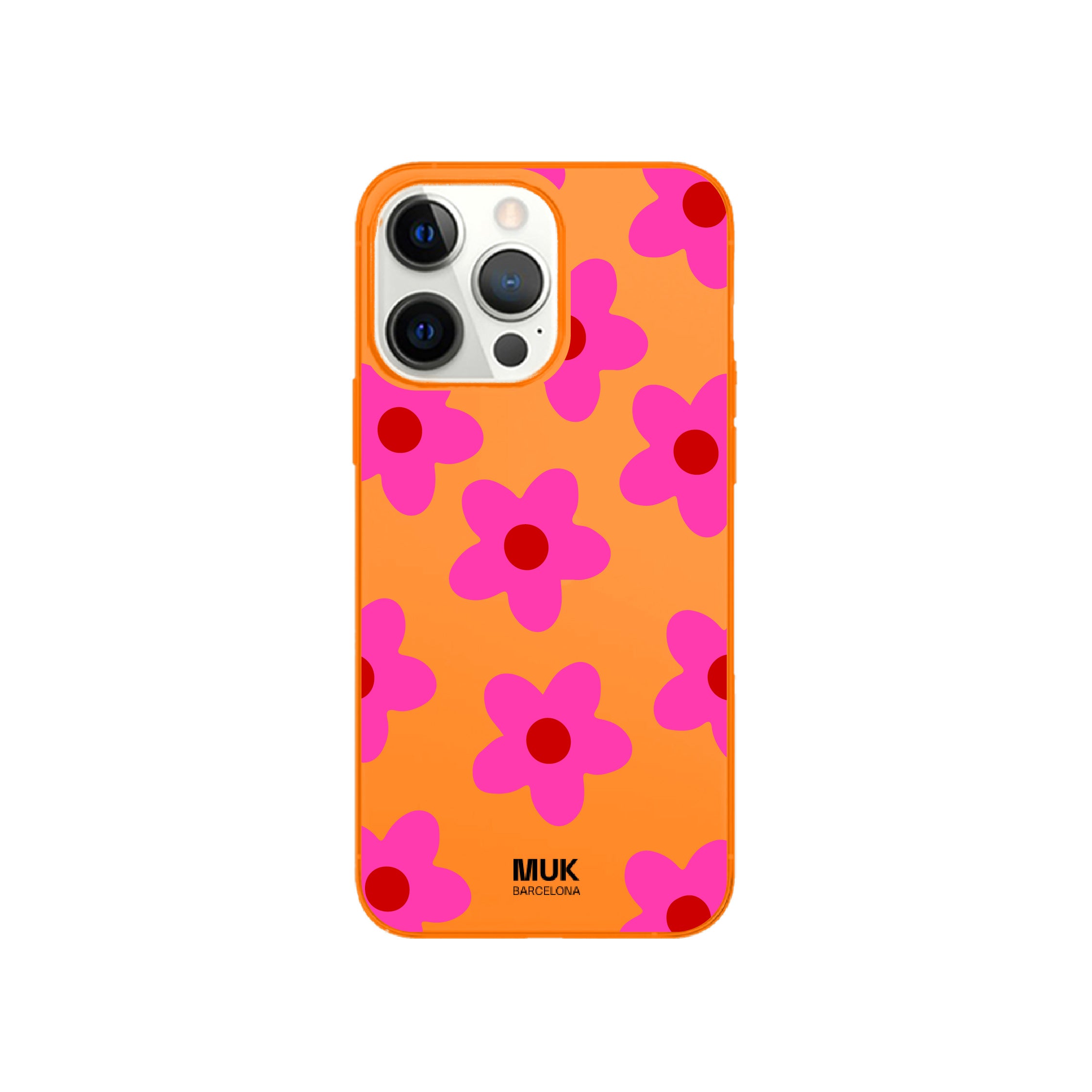 Funda de móvil Flowers - Fluor Orange