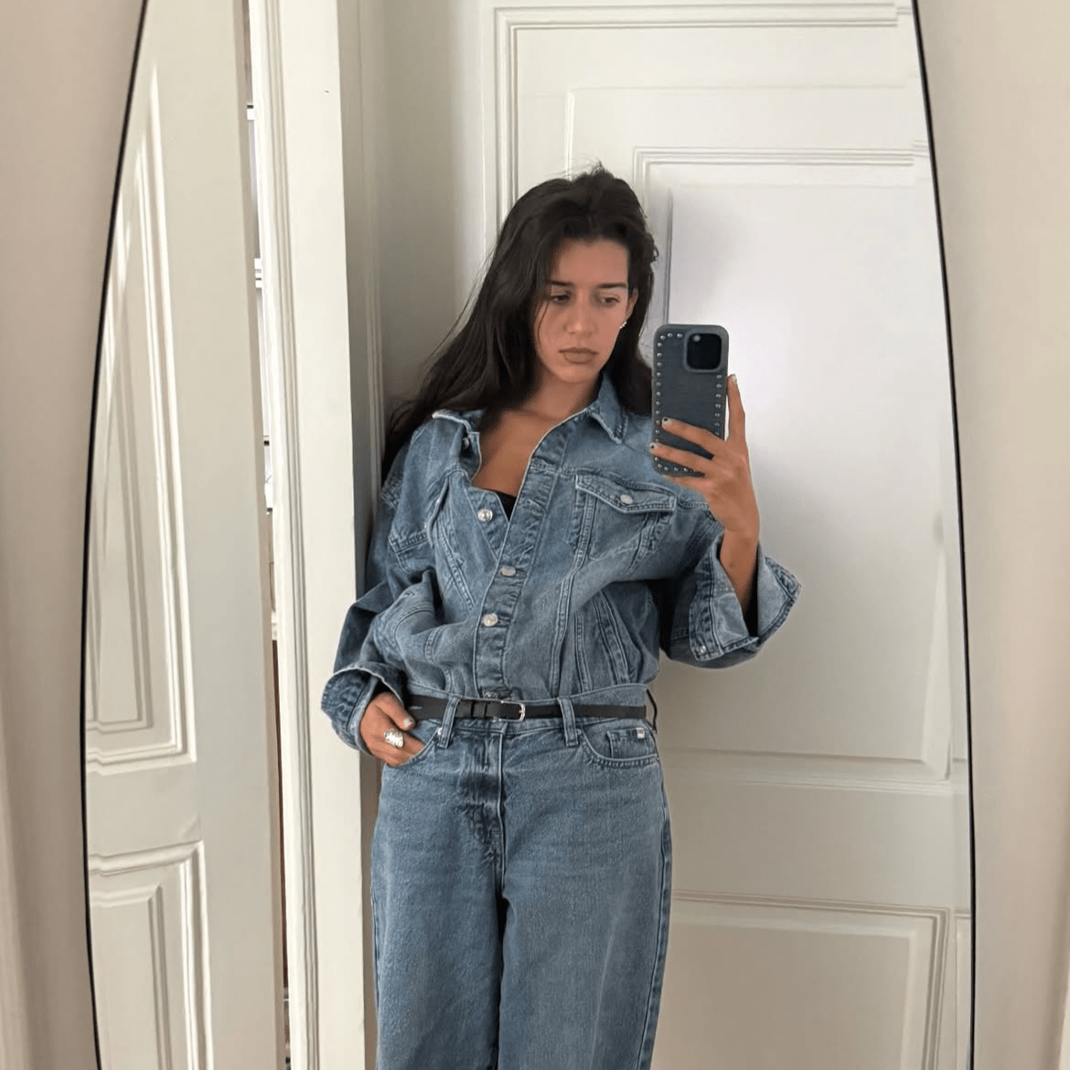 Funda de móvil Denim Studs Case