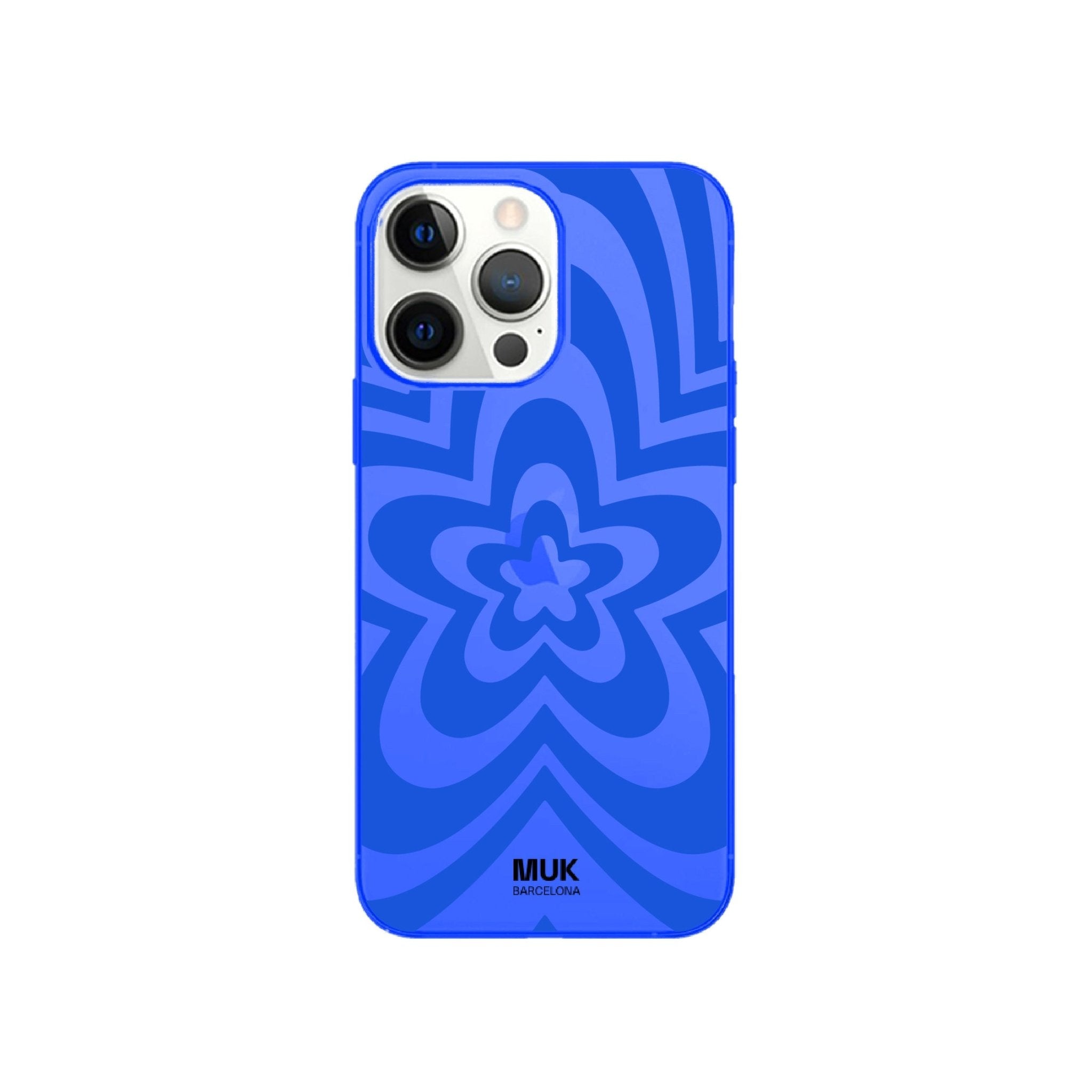 Blue fluor cell phone case with stella design