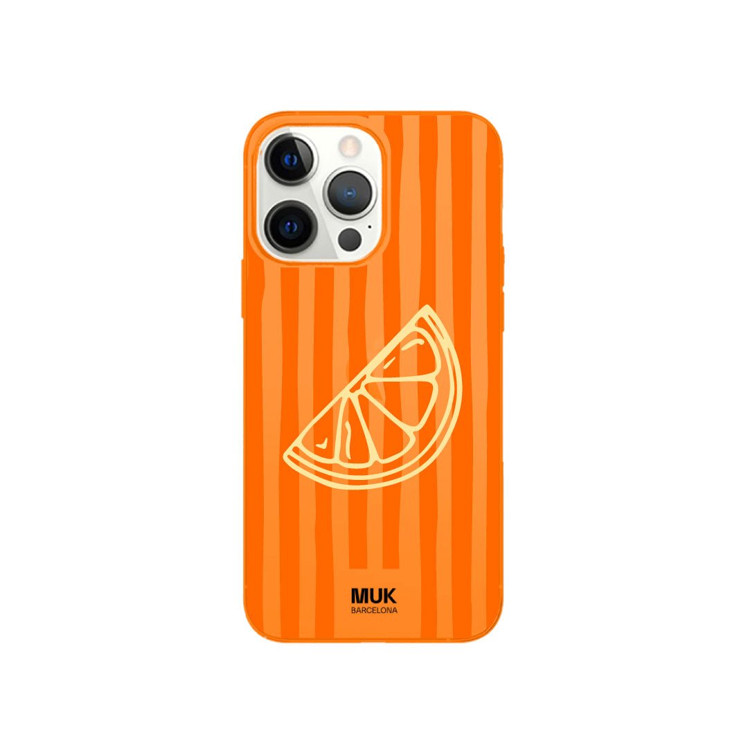 Funda de móvil Stripes Lemon - Fluor Orange