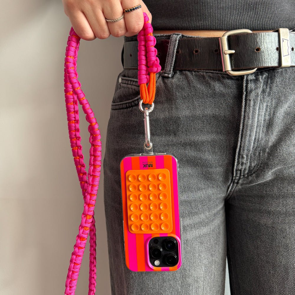 Funda de móvil Stripes pink-orange