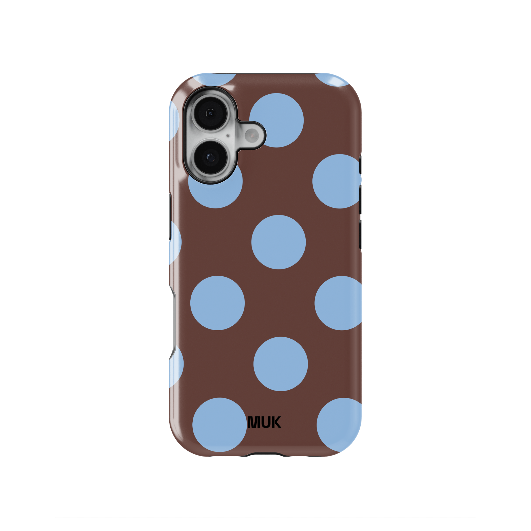 Funda de móvil Tough Magsafe - Big Dots Brown Blue