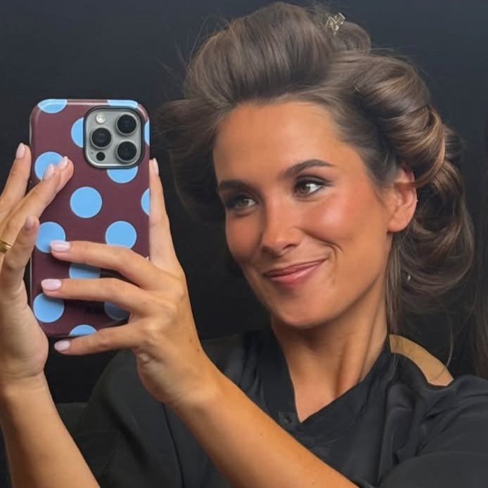 Funda de móvil Tough Magsafe - Big Dots Brown Blue