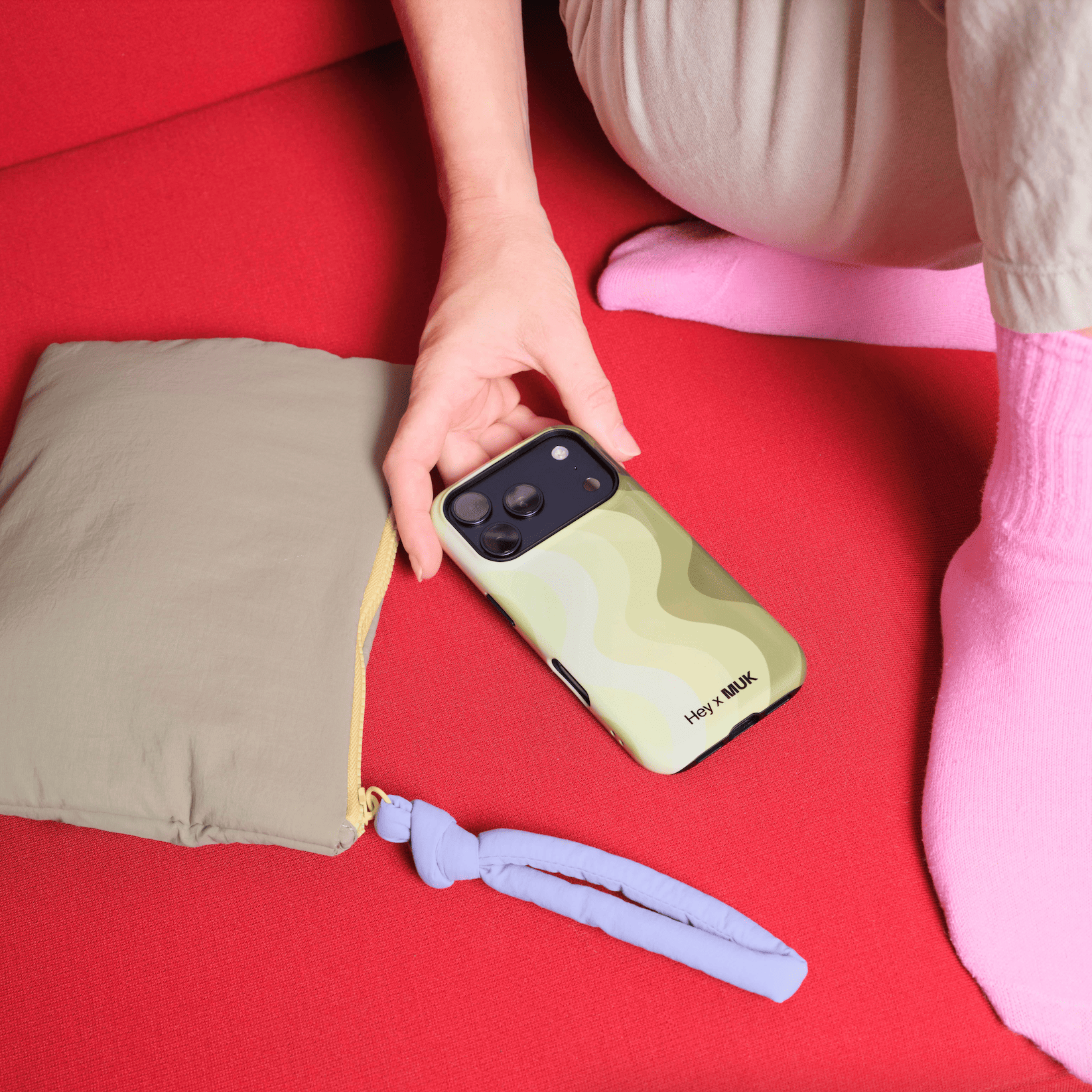 Funda de móvil Tough Magsafe - Green Gradient Waves - Hey x Muk