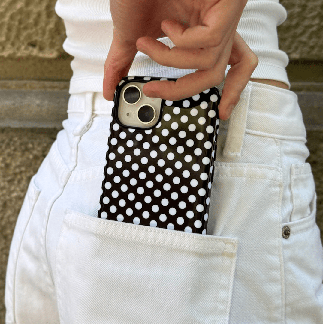 Funda de móvil Tough Magsafe - Polka Dots Black