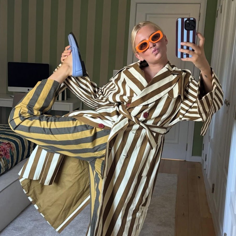 Funda de móvil Tough Magsafe - Stripes Brown Blue