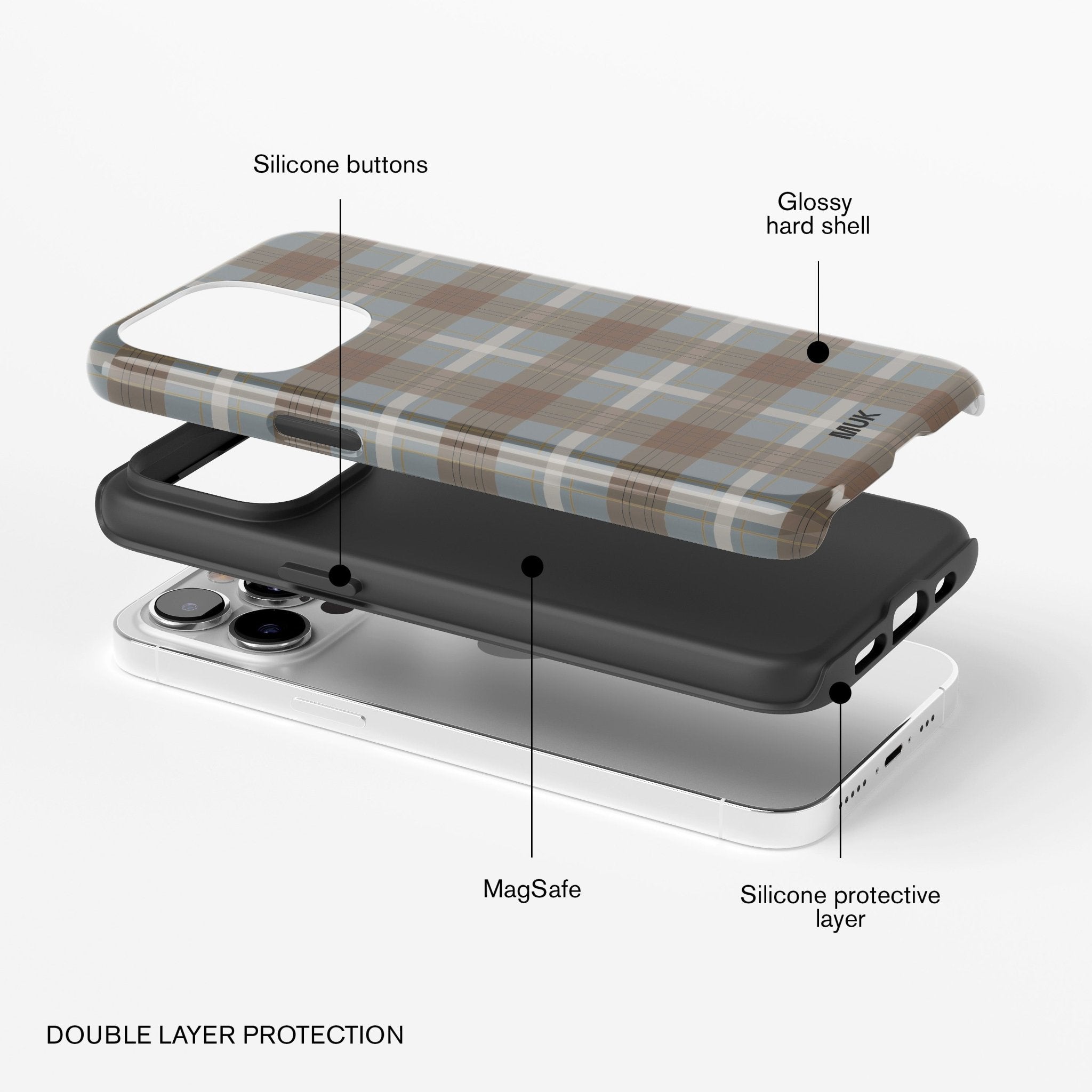 Funda de móvil Tough Magsafe - Tartan Autumn