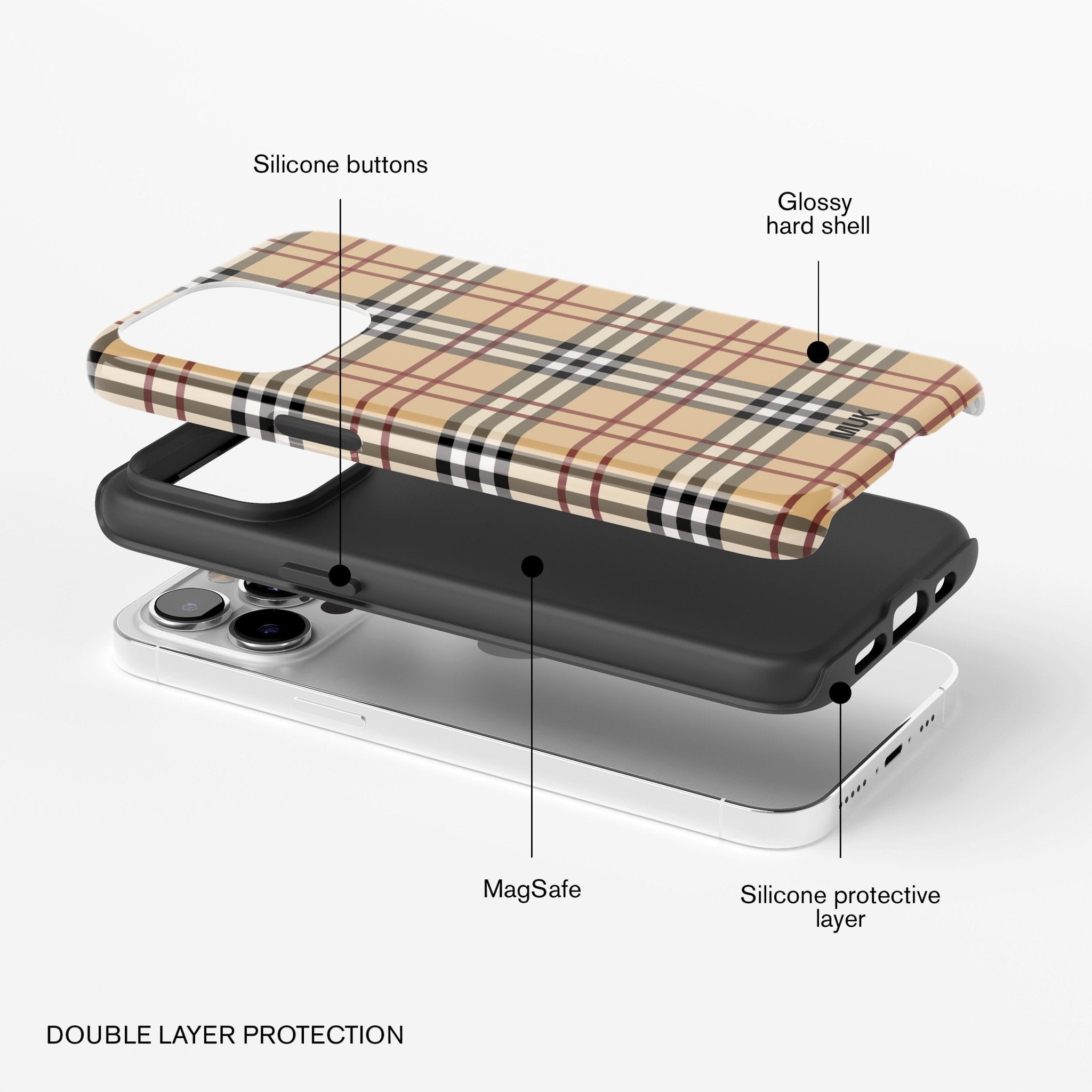 Funda de móvil Tough Magsafe - Tartan Icon