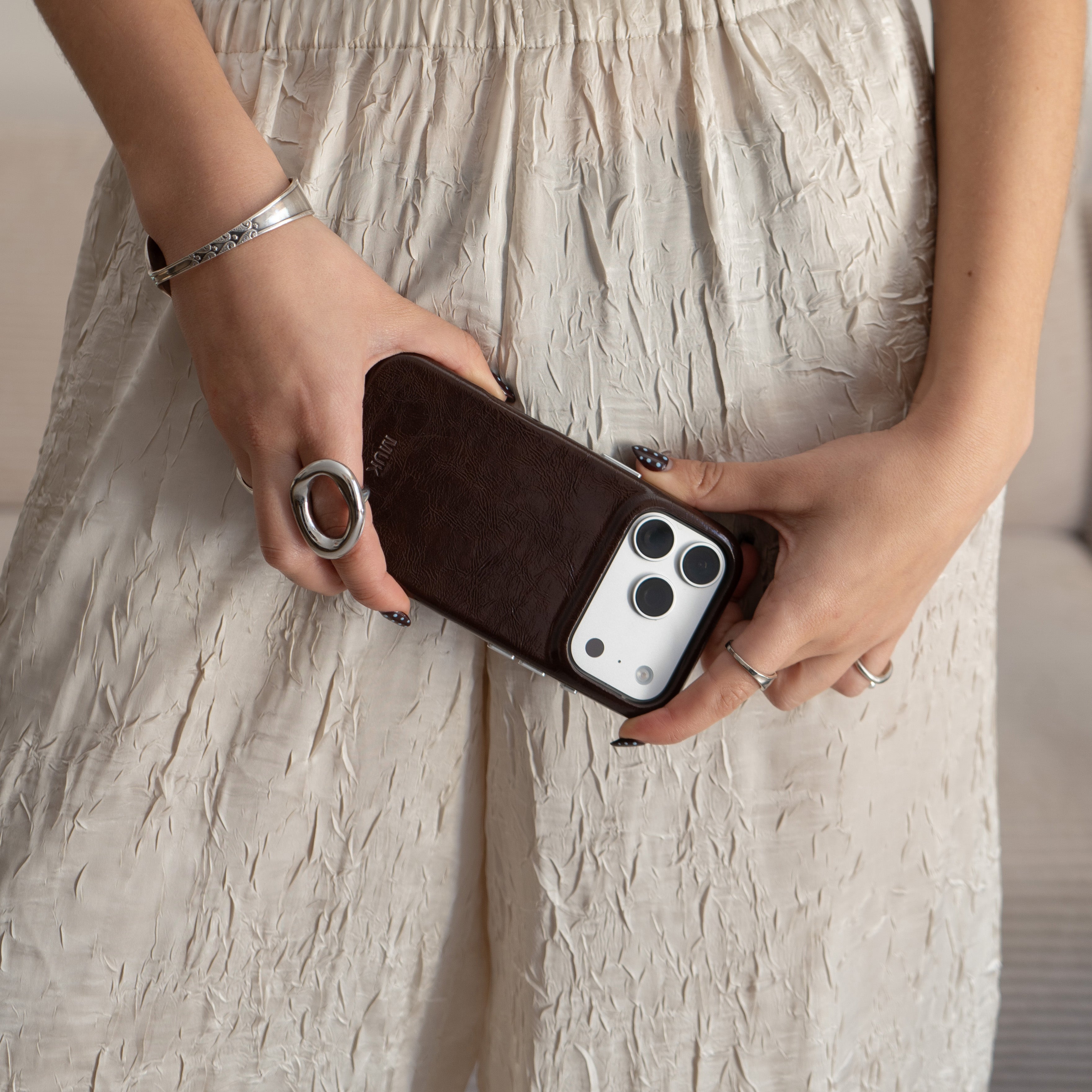 Funda de móvil Leather Mocca Case