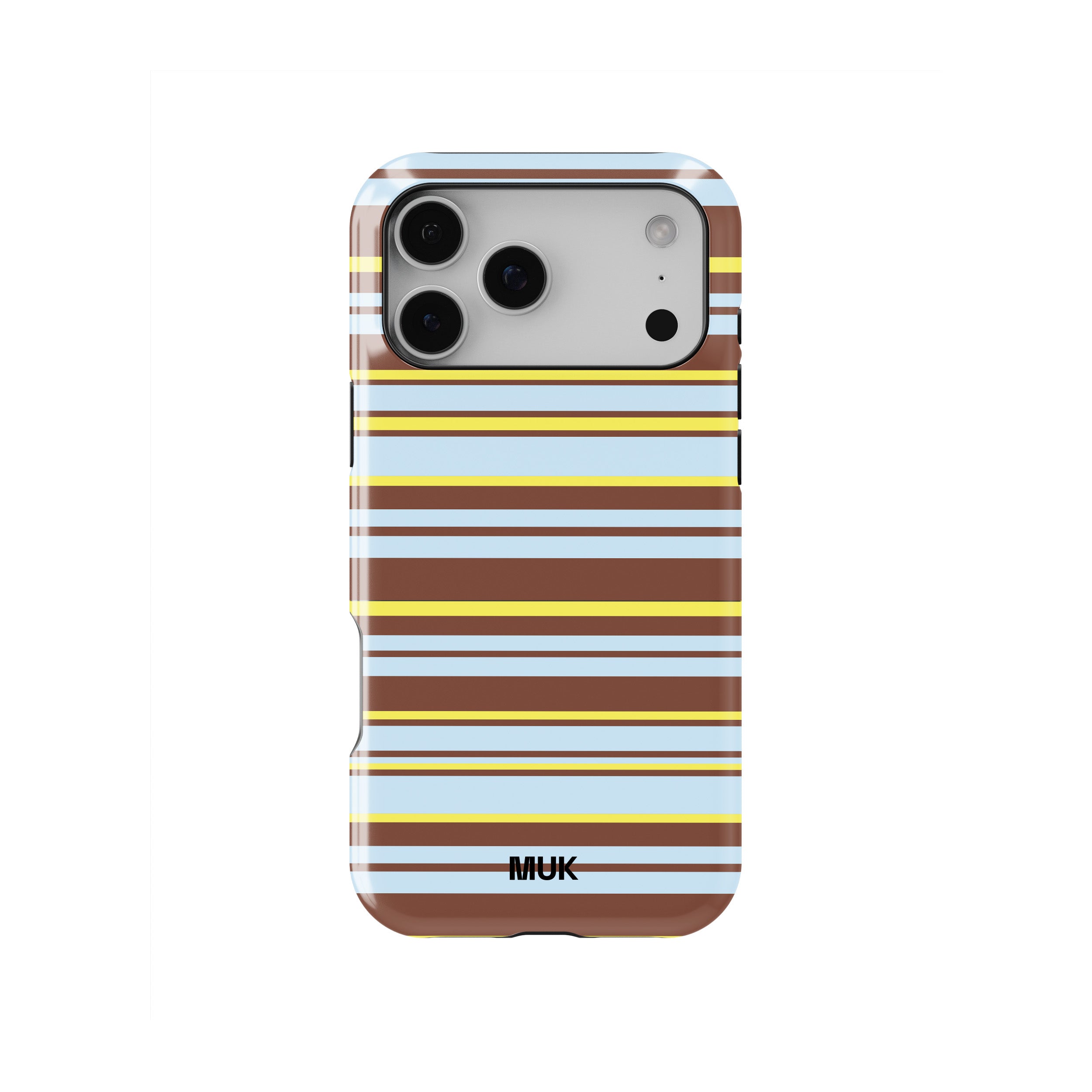 Funda de móvil Tough Magsafe - Horizontal Stripes Brown Blue Green