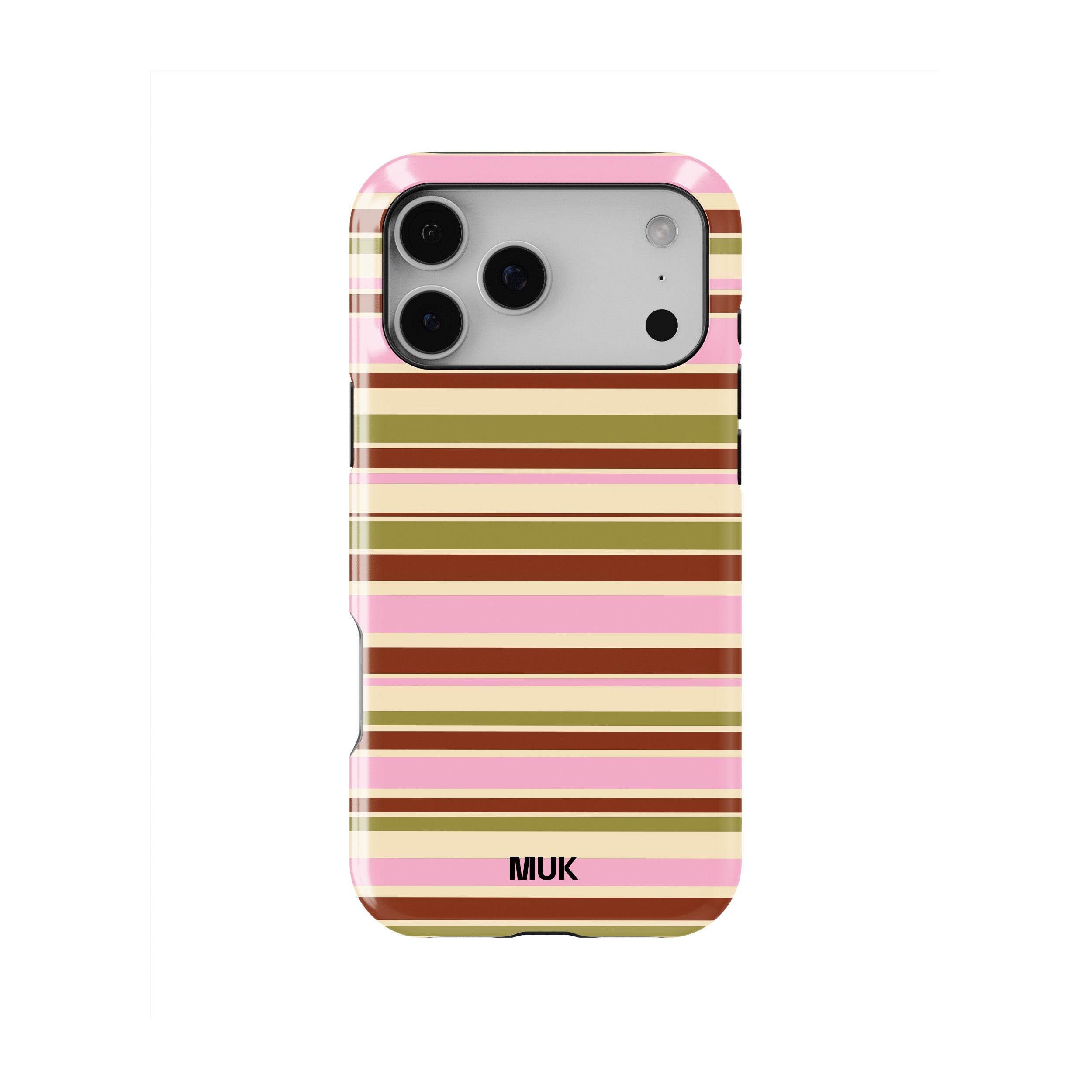 Funda de móvil Tough Magsafe - Horizontal Stripes Pink Green
