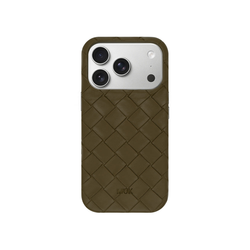 Funda Criss Cross verde para iPhone 17