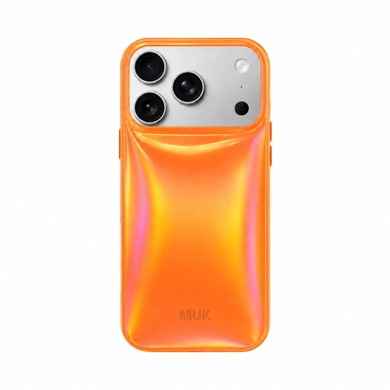 Charol Puffy Holographic Orange Phone Case