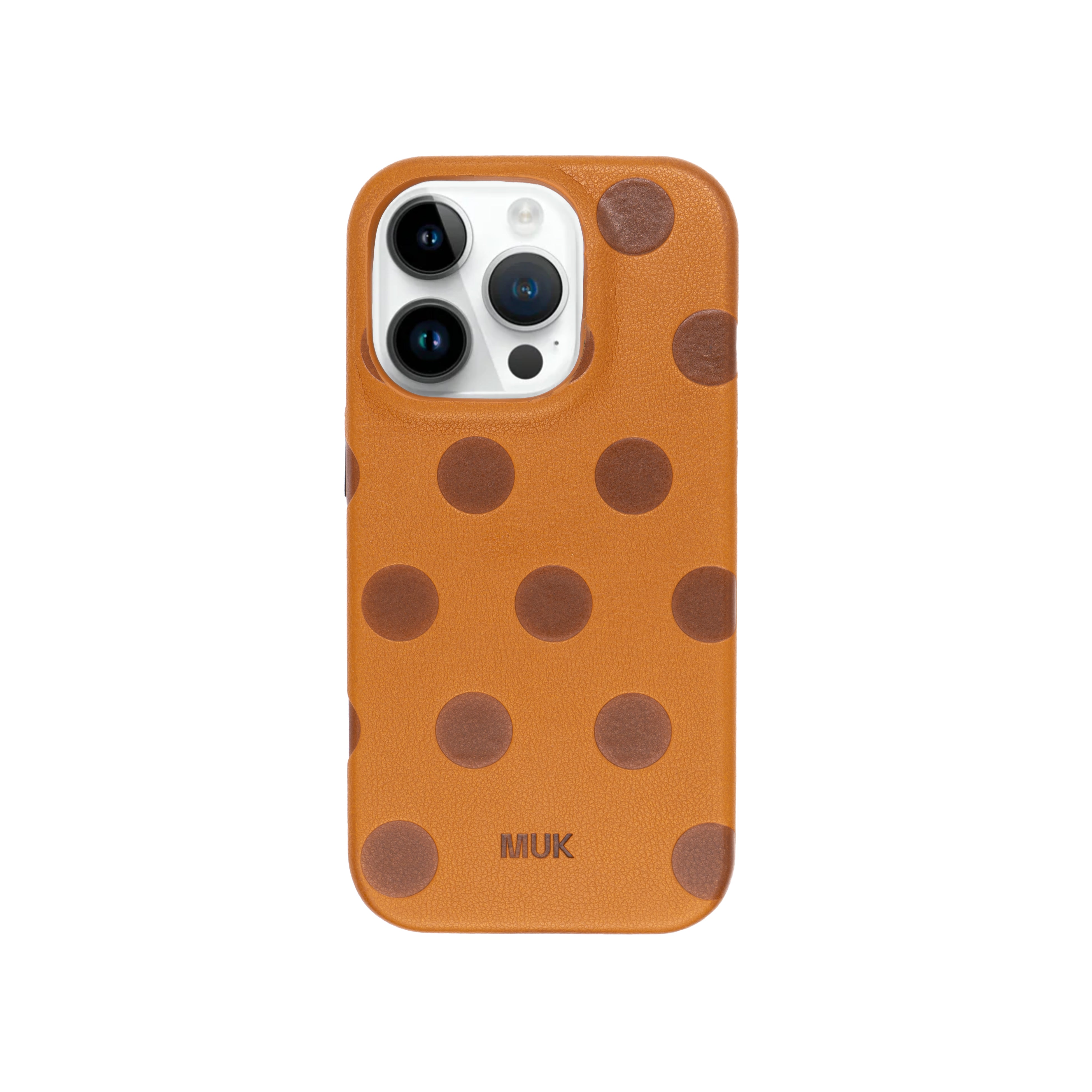 Camel Leather Dots Phone Case