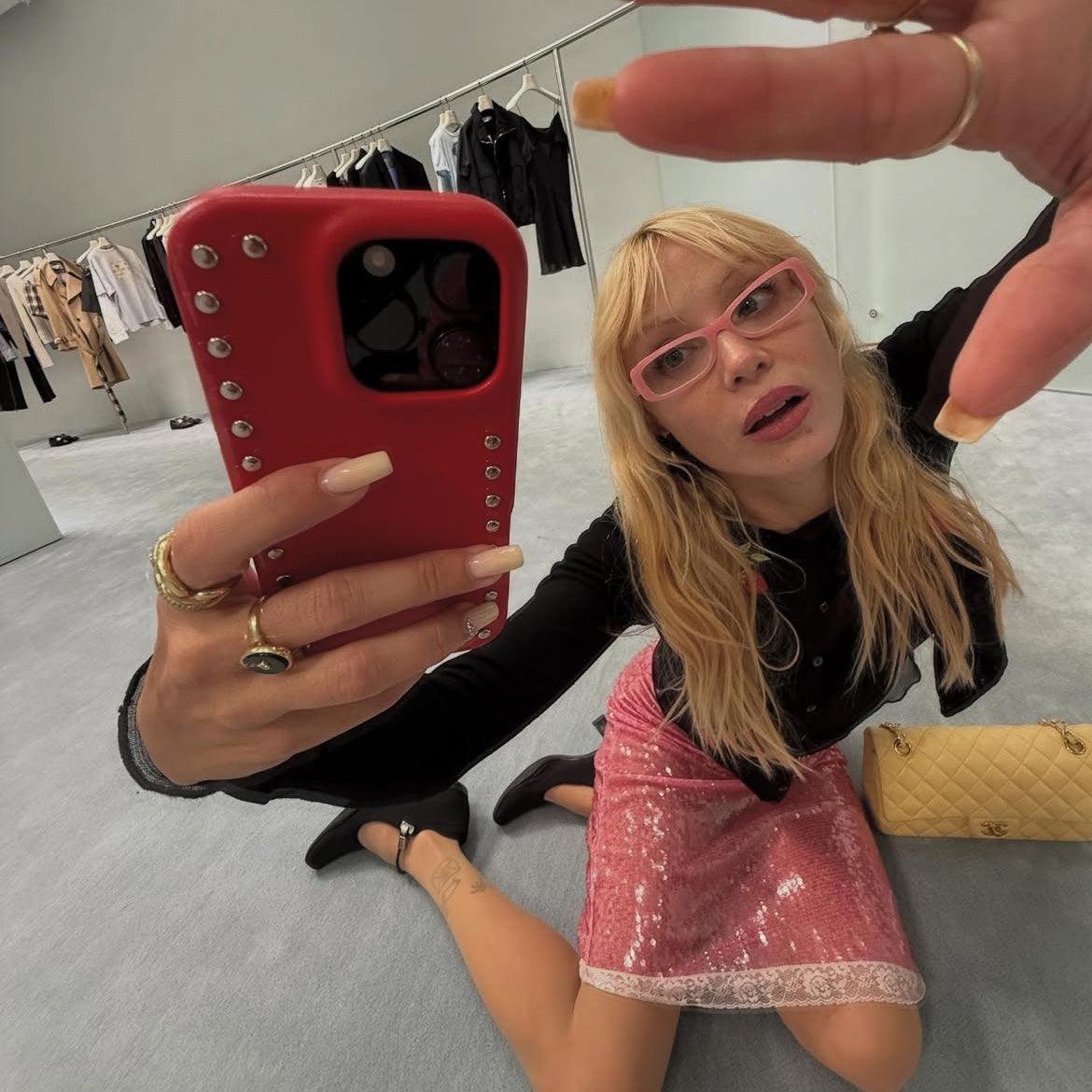 Red Studs Phone Case