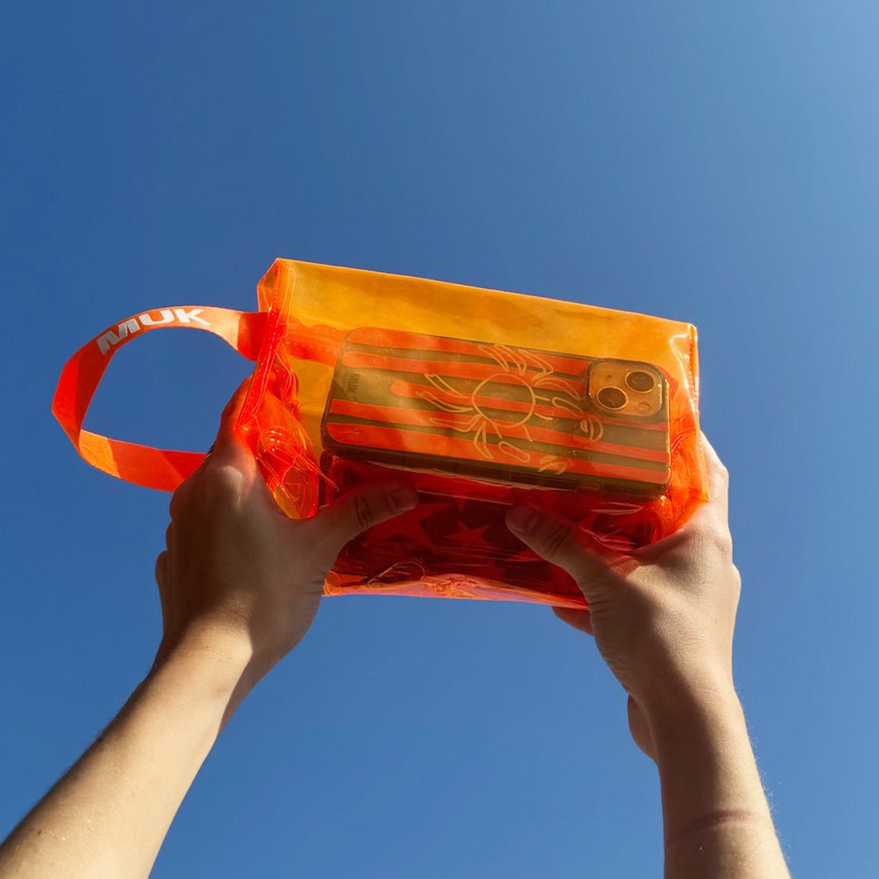 Neceser naranja flúor