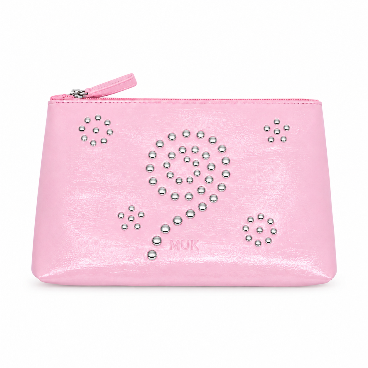 Spiral Studs Pink Cosmetic Bag