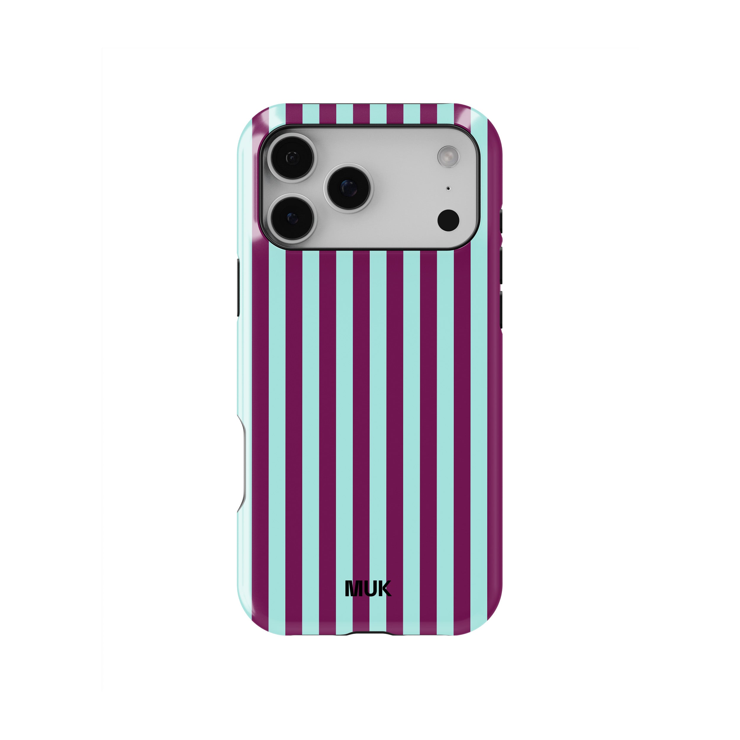 Funda de móvil Tough Magsafe - Small Stripes Turquoise Purple