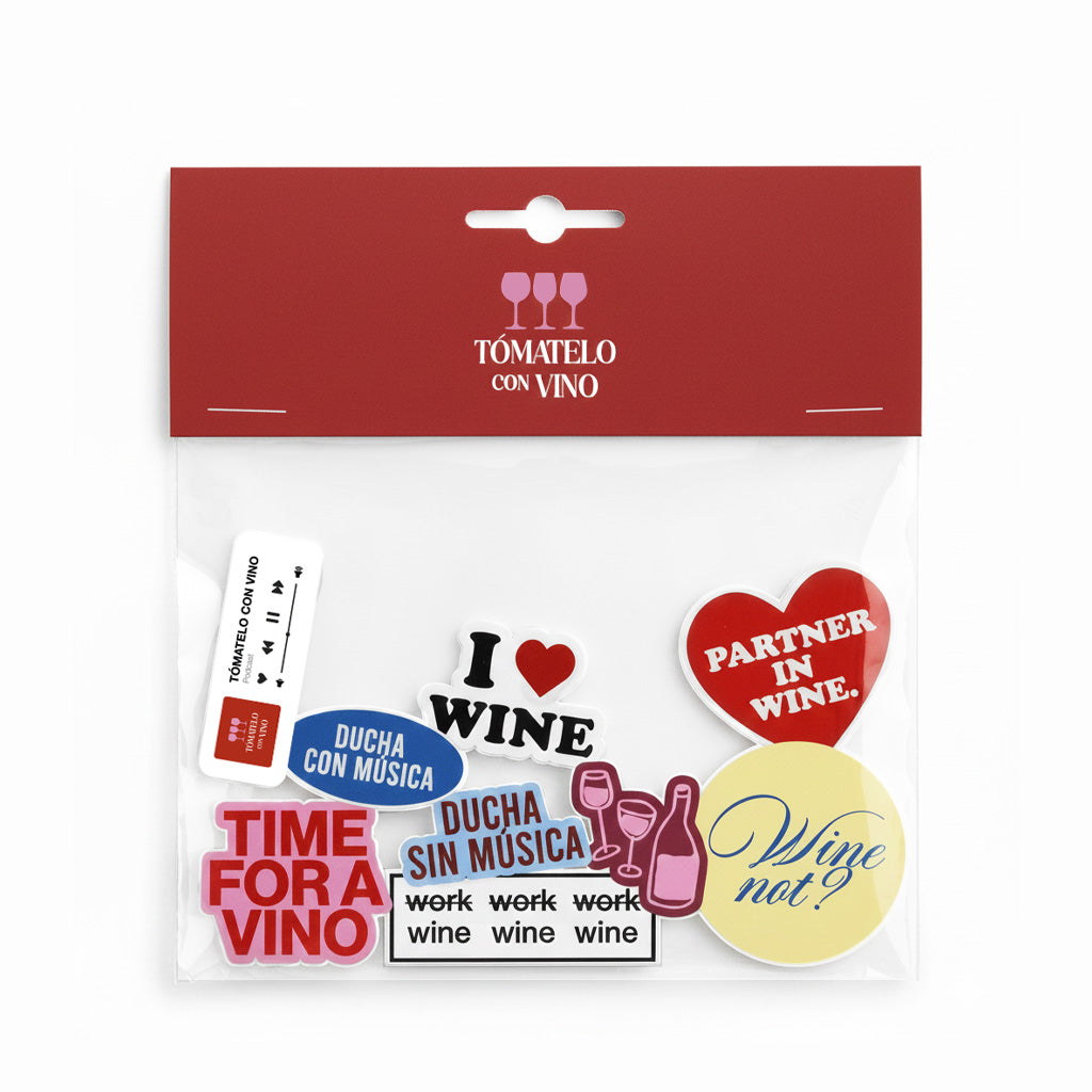 Pack stickers - Tómatelo con vino