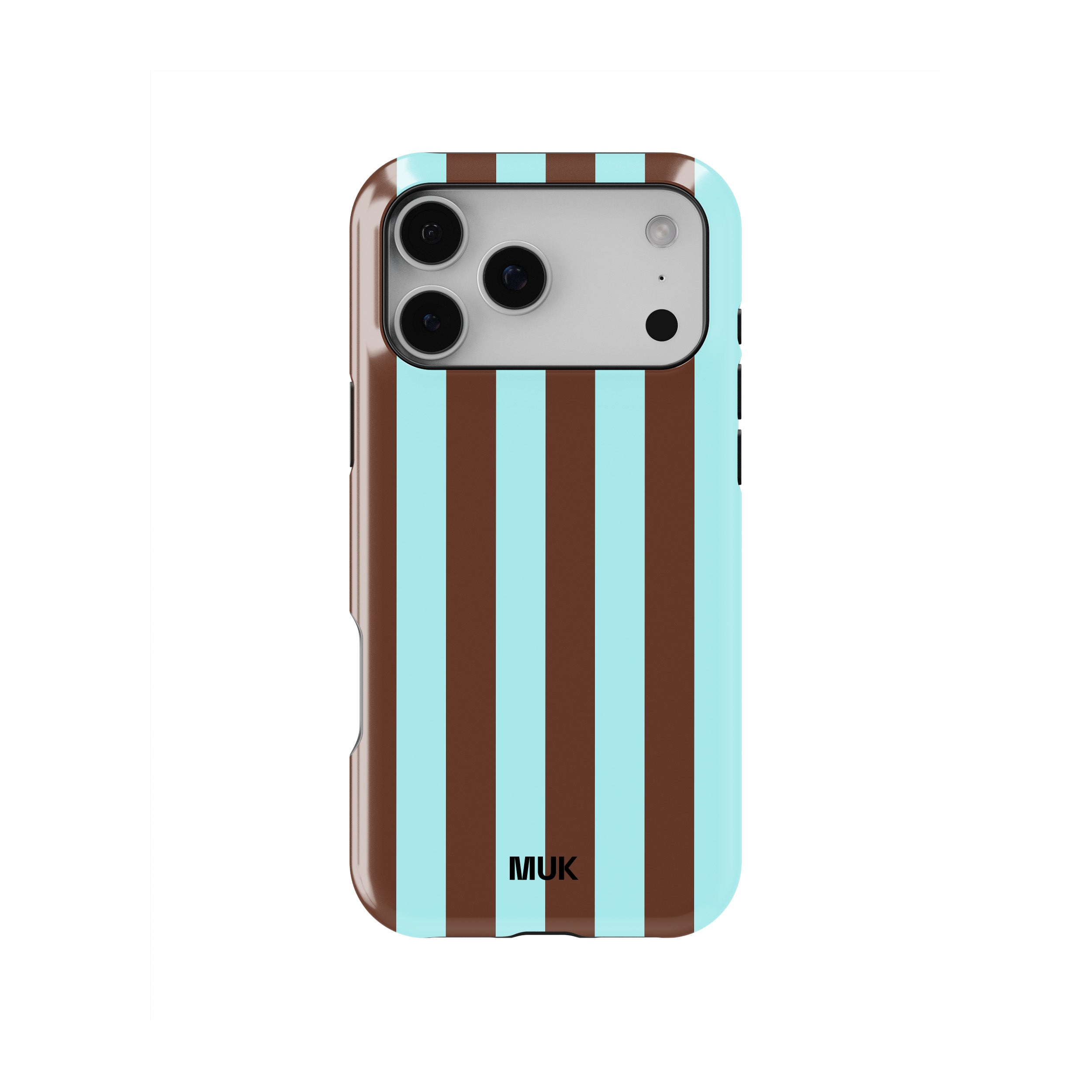 Funda de móvil Tough Magsafe - Stripes Turquoise Brown