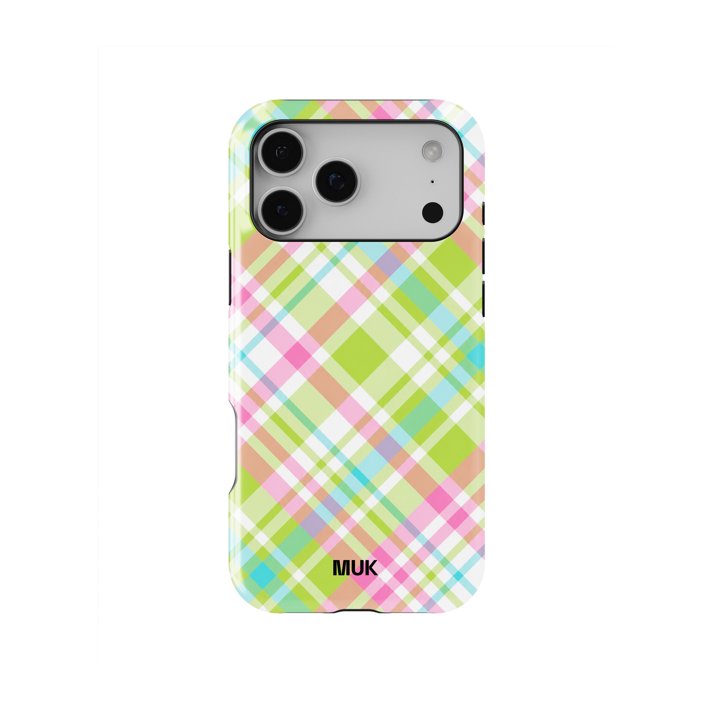 Funda de móvil Tough Magsafe - Tartan Green Pink