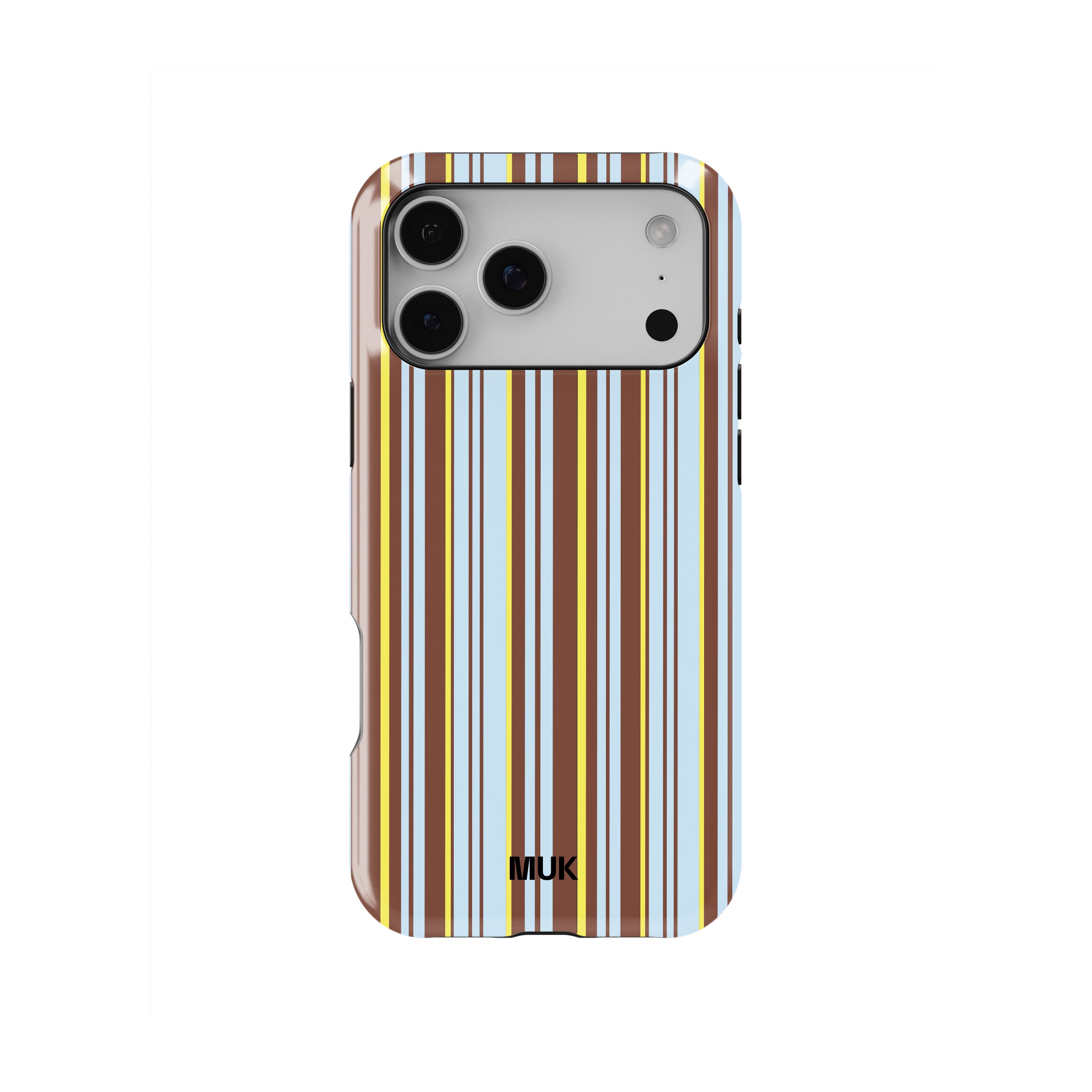 Funda de móvil Tough Magsafe - Vertical Stripes Brown Blue Green