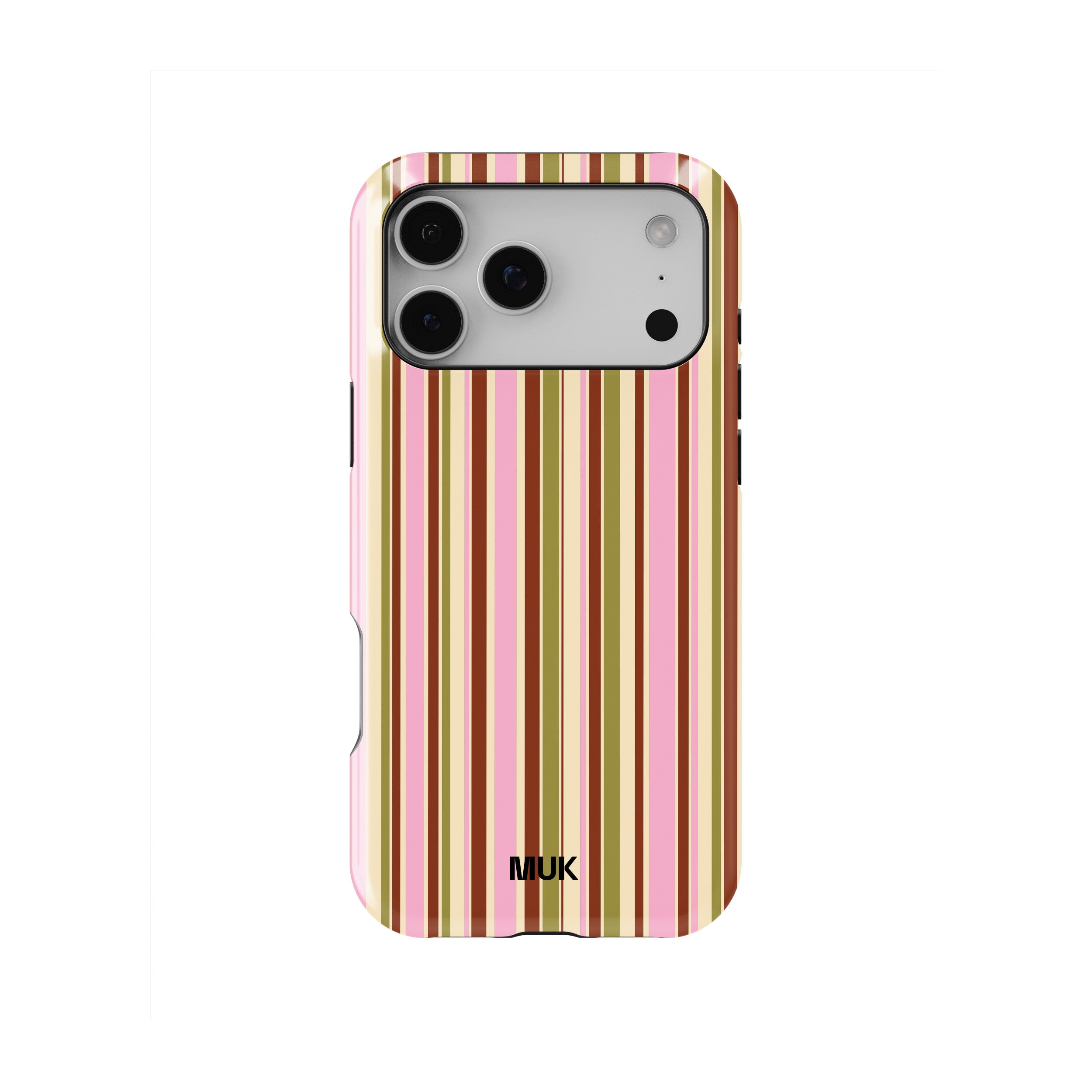 Funda de móvil Tough Magsafe - Vertical Stripes Pink Green