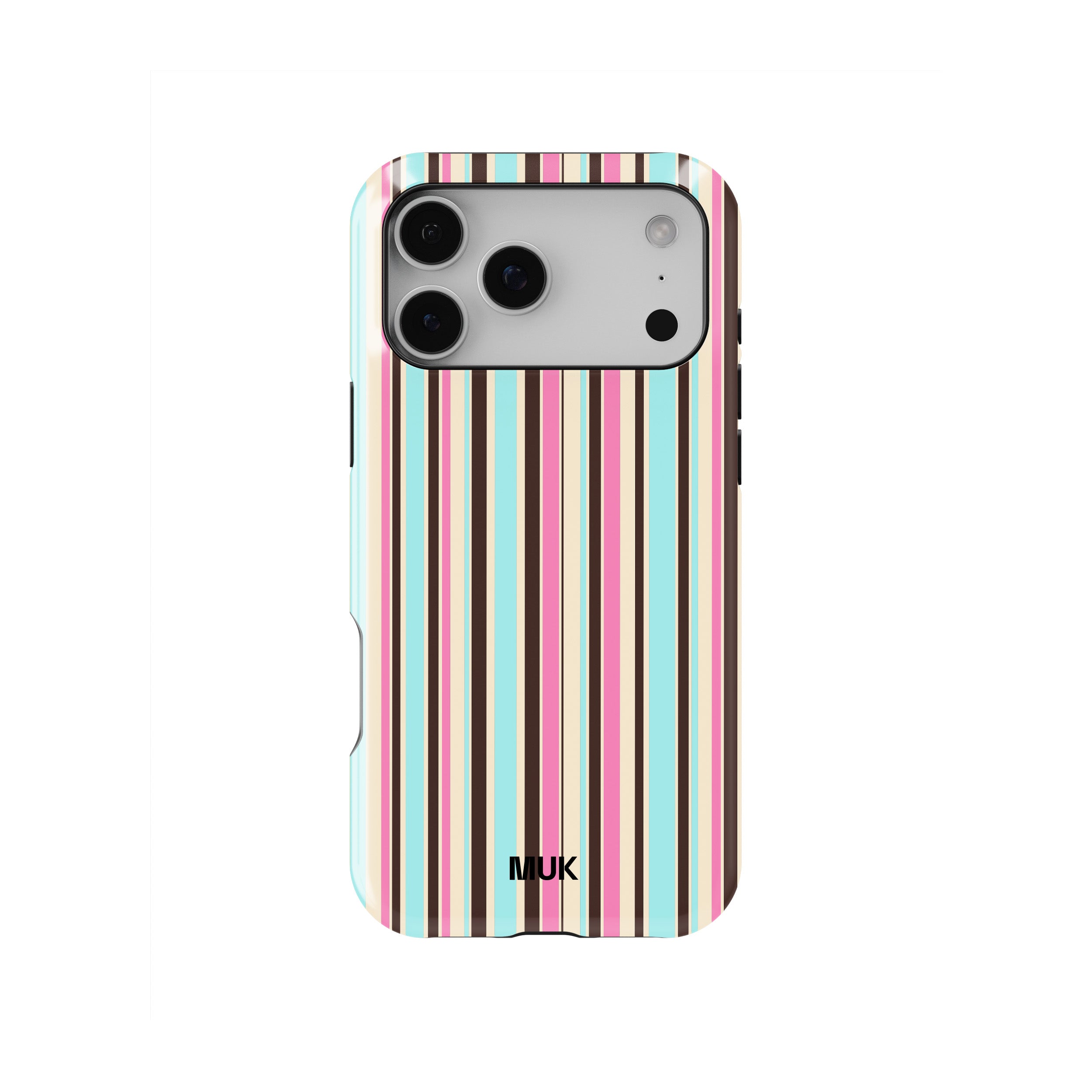 Funda de móvil Tough Magsafe - Vertical Stripes Turquoise Pink