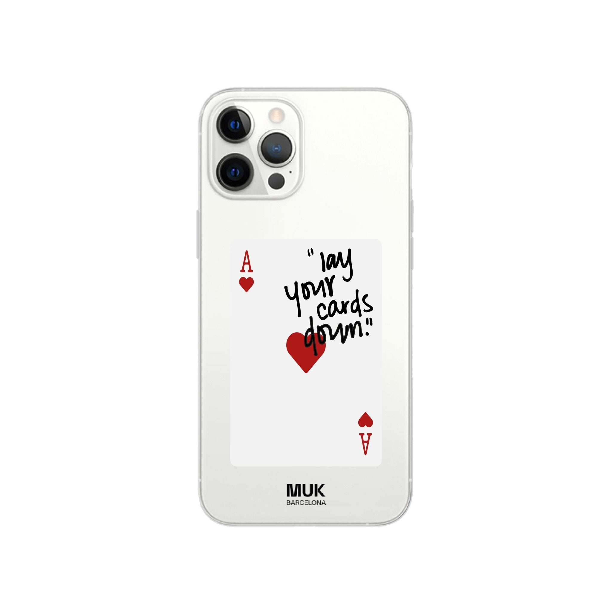 Phone Case transparente de sticker de carta de póker.
