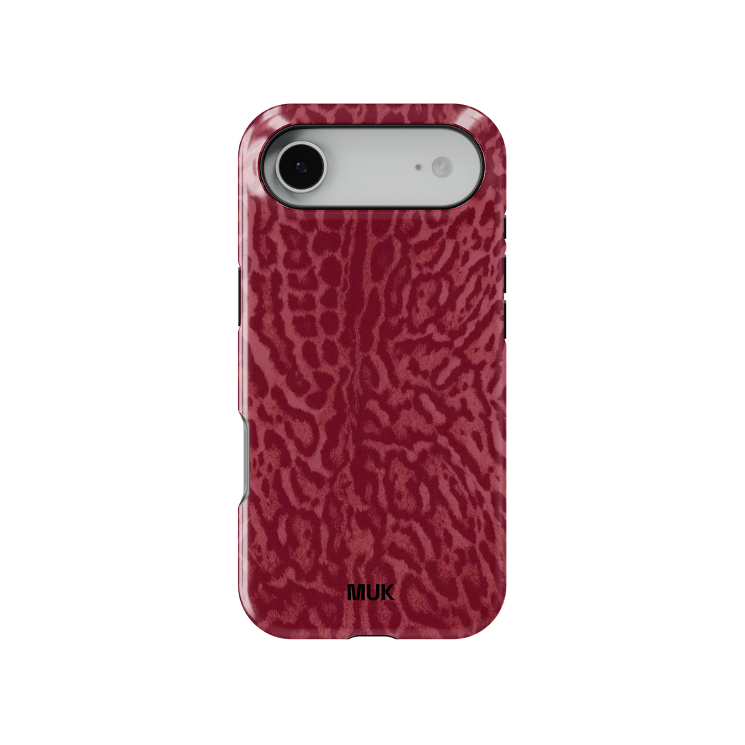 Tough Magsafe Case - Red Animal Print