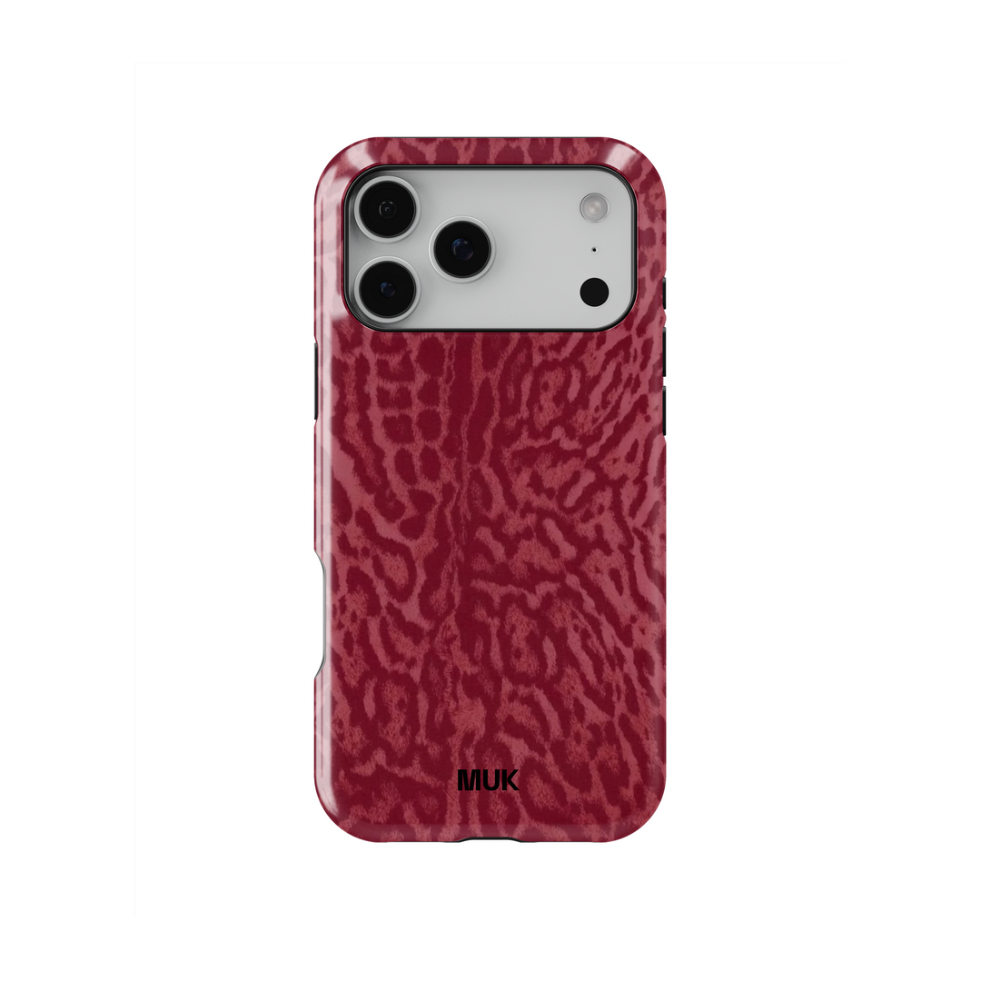 Tough Magsafe Case - Red Animal Print