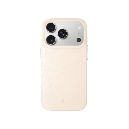 Funda Leather Cream color crema para iPhone 17 Pro
