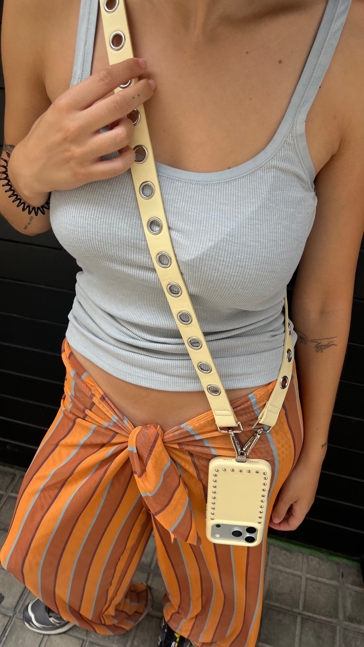 Cuerda piel tachas - Butter