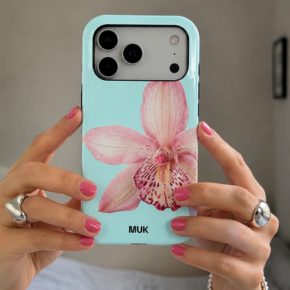 Funda de móvil Tough Magsafe - Turquoise Pink Flower