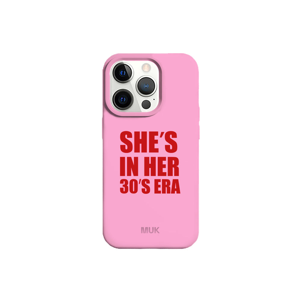 Pink TPU phone case with personalized name design
