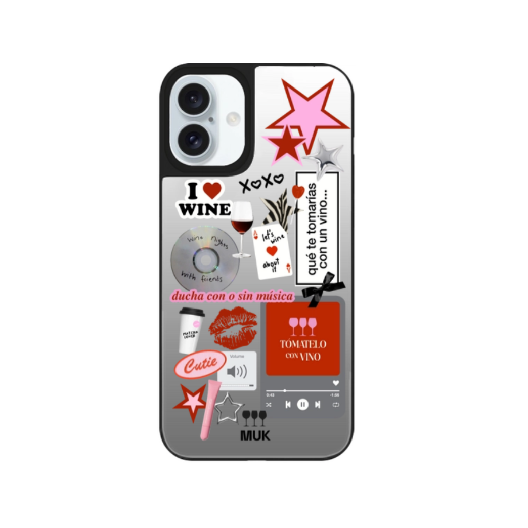 Funda de móvil Stickers Mirror - Tómatelo con vino